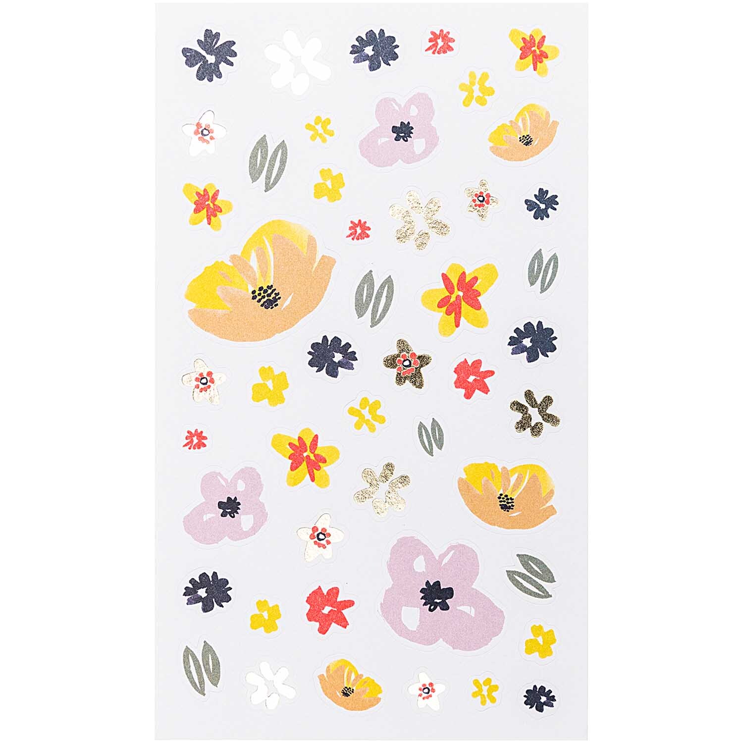 Paper Poetry Sticker Crafted Nature Blumen rosa 130 Stück von Rico Design