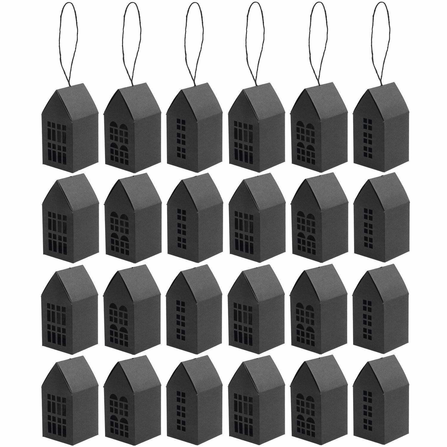 Adventskalender Papphäuser 24 Stück 7x5x5cm Farbe Schwarz von Rico Design Adventskalender Papphäuser 24 Stück 7x5x5cm Farbe Schwarz von Rico Design