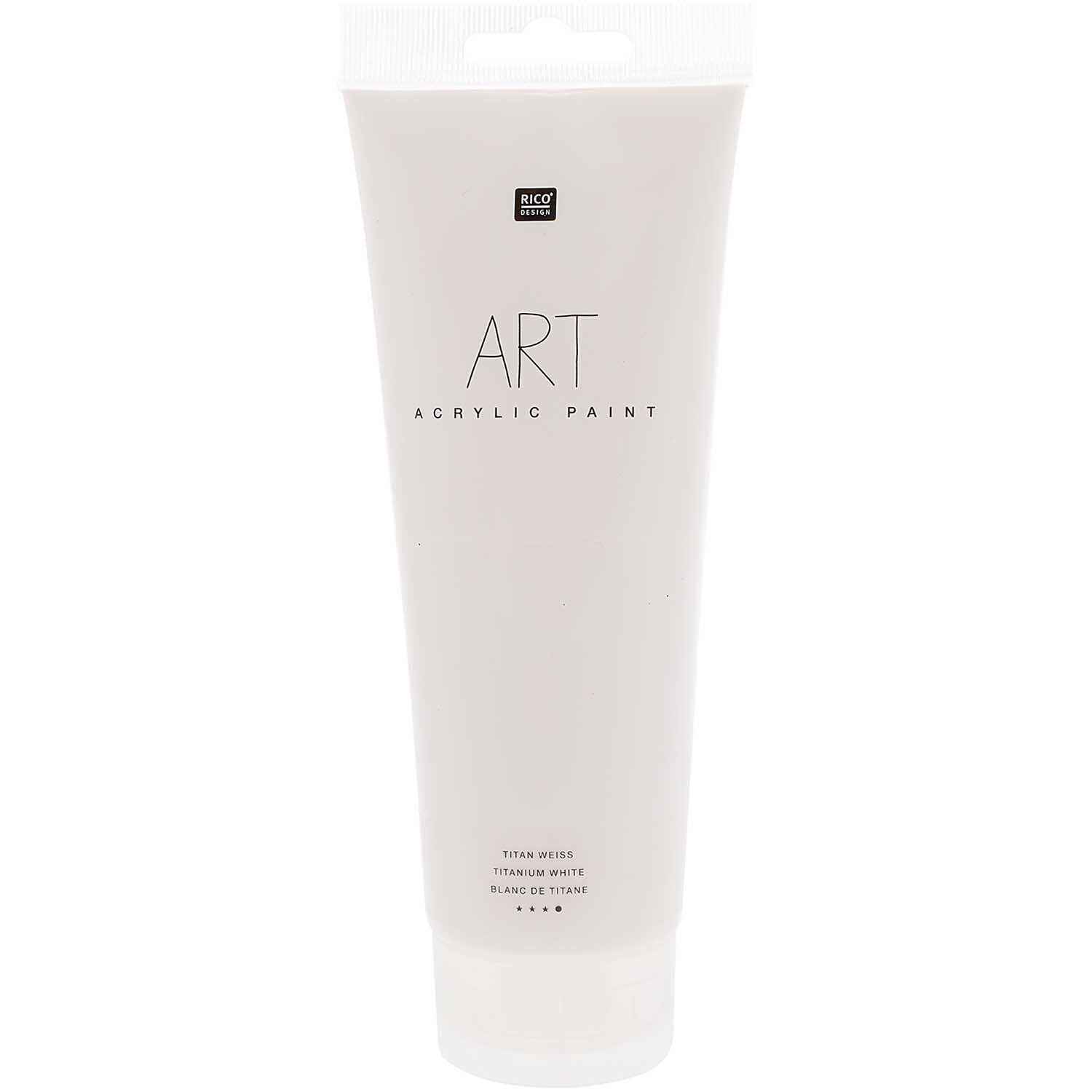 ART Künstler Acrylfarbe 250ml in einer weißen Tube von Rico Design, ideal für kreative Projekte.