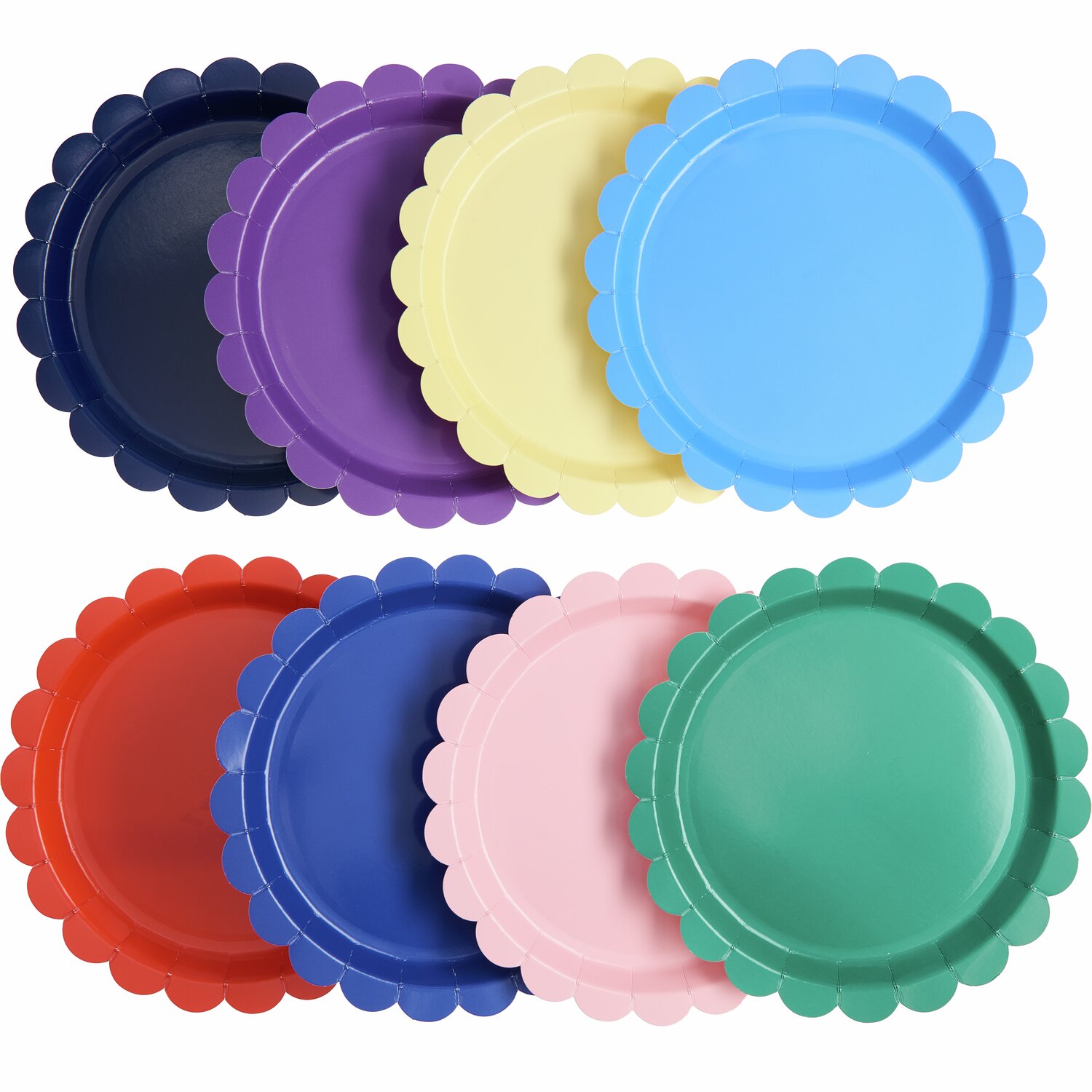 Pappteller Magic Rainbow, 23cm, 8 Stück, in bunten Farben, ideal für Partys und Feiern.
