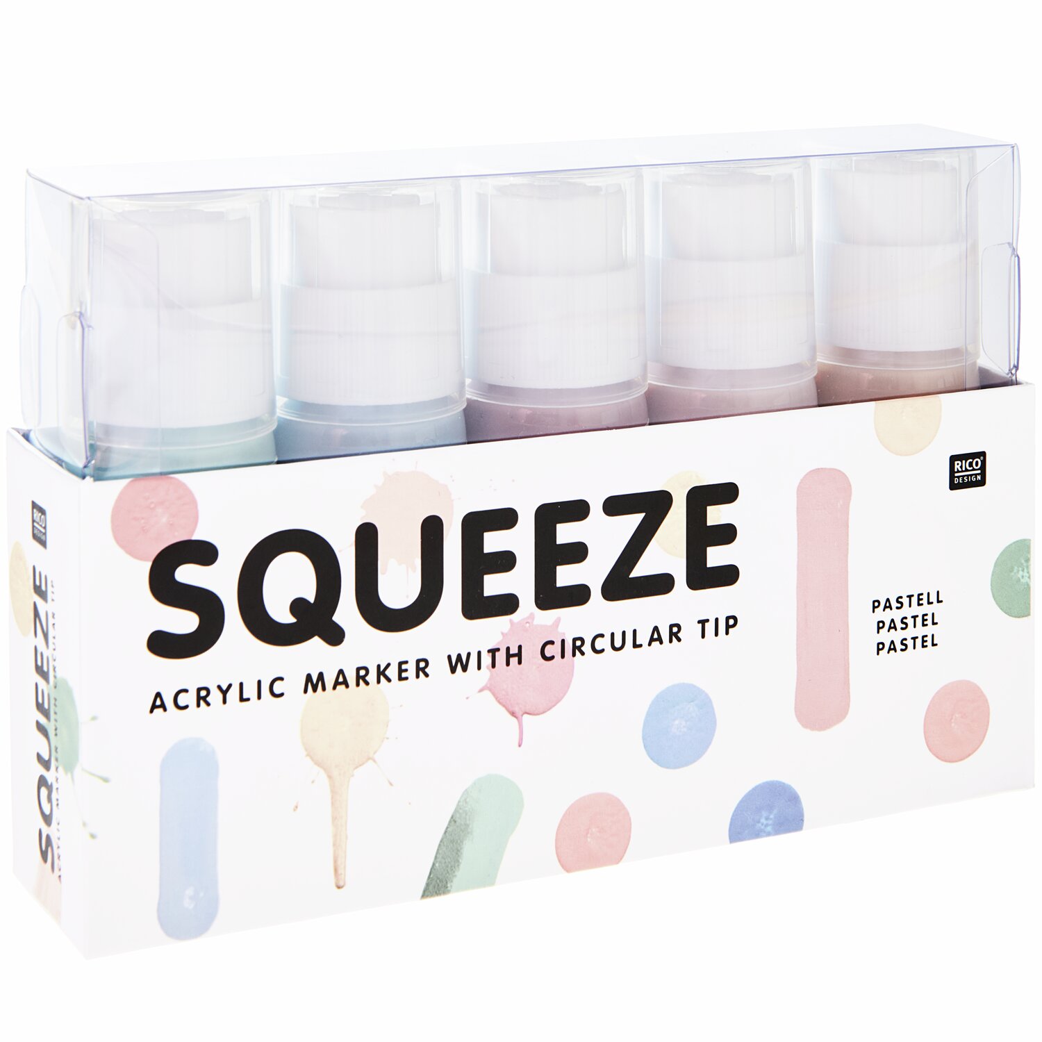 Squeeze Acrylic Marker Set Pastell  5x60ml von Rico Design