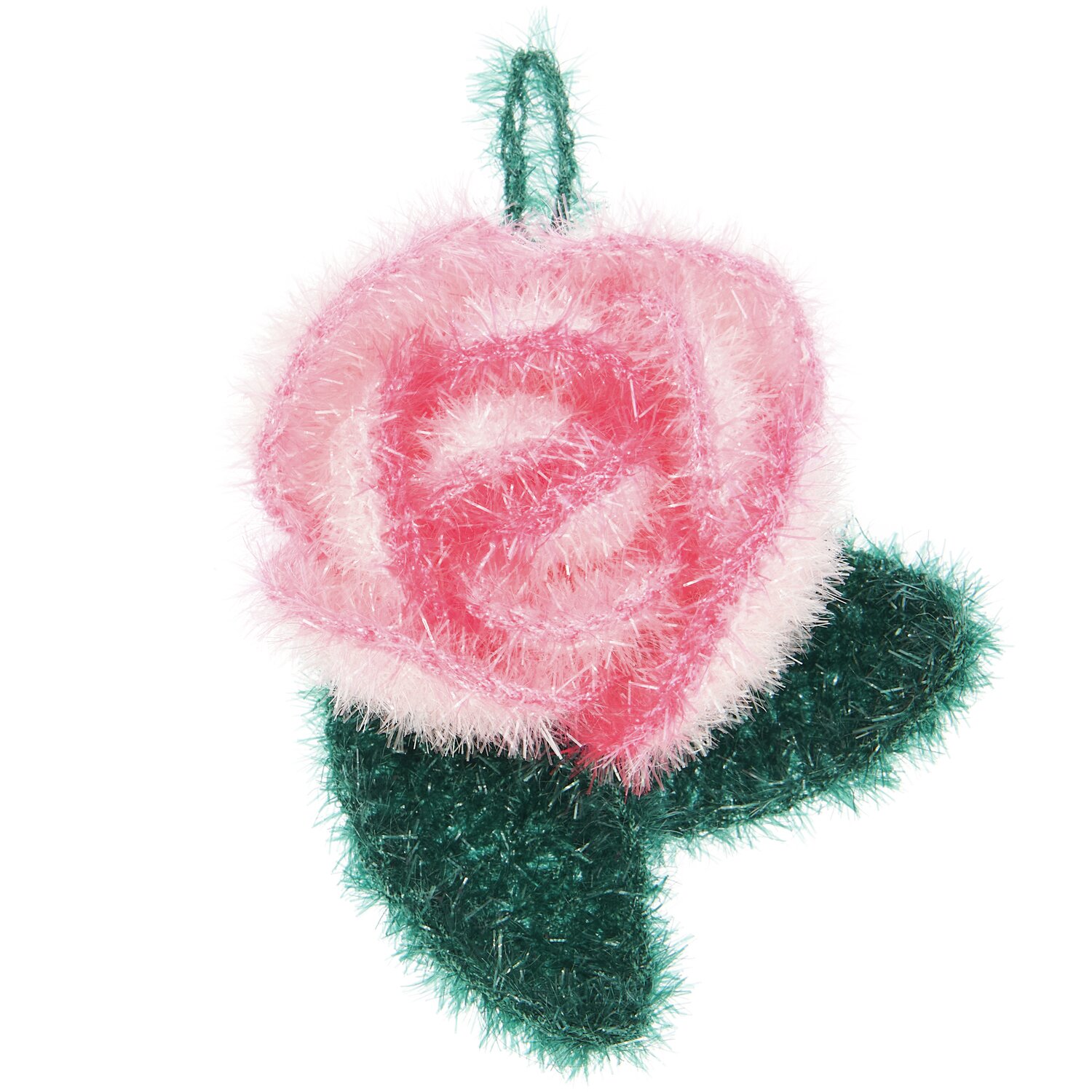 Häkelset Creative Bubble Rose Classic von Rico Design Häkelset Creative Bubble Rose Classic: Flauschige rosa Rose mit grünen Blättern von Rico Design.
