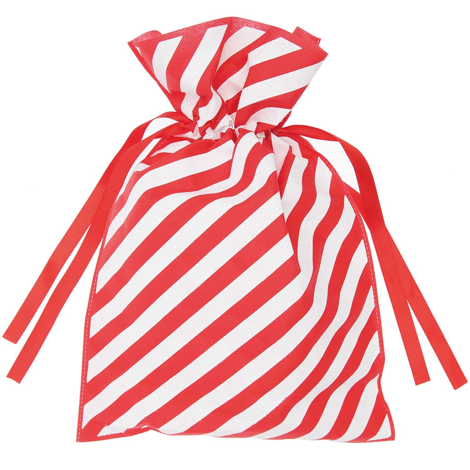 Paper Poetry Geschenktasche mit rot-weißen Streifen, 30x45cm, von Rico Design, ideal für Geschenke.