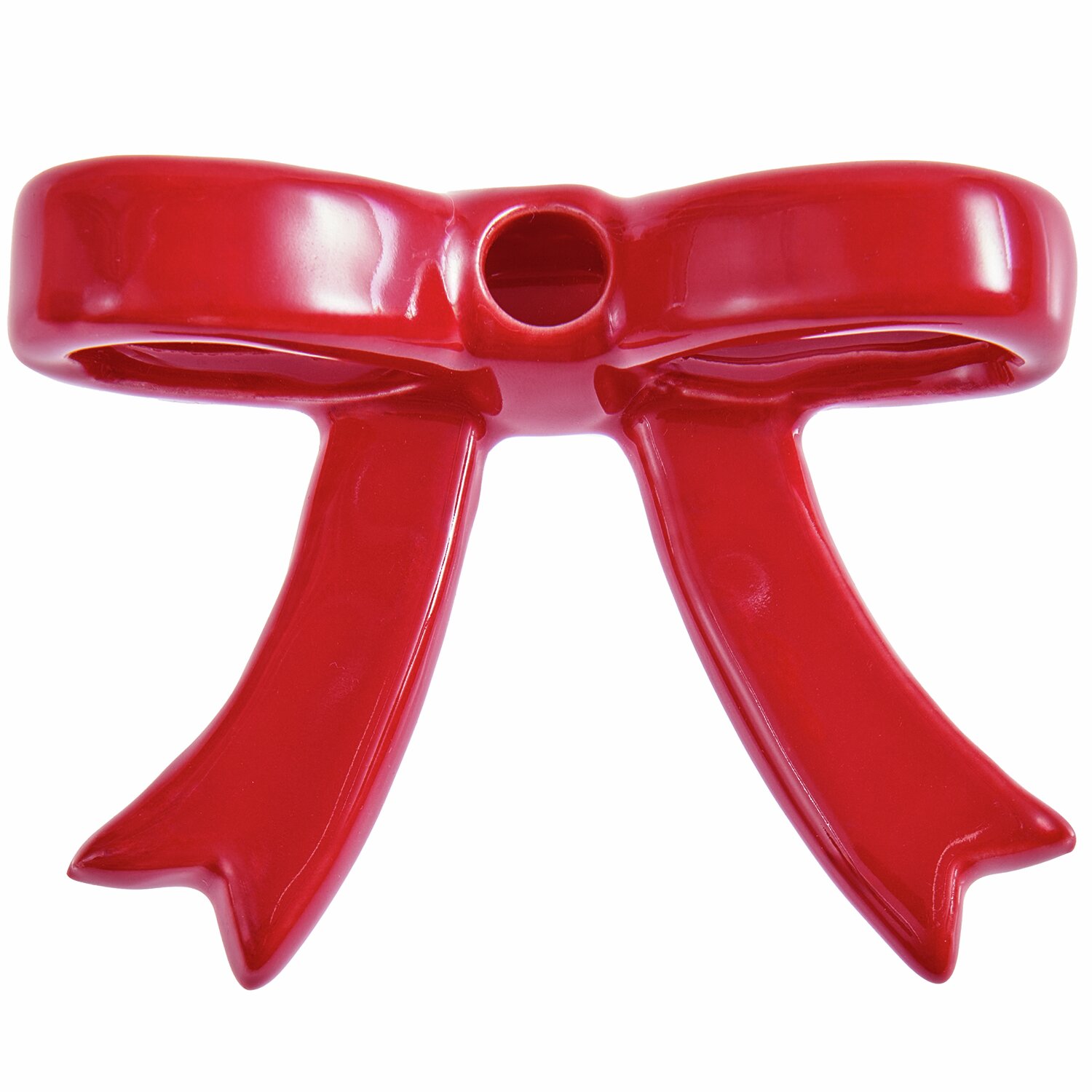 Bougeoir en céramique nœud rouge 3,4 x 10,4 x 7,5 cm from Rico Design