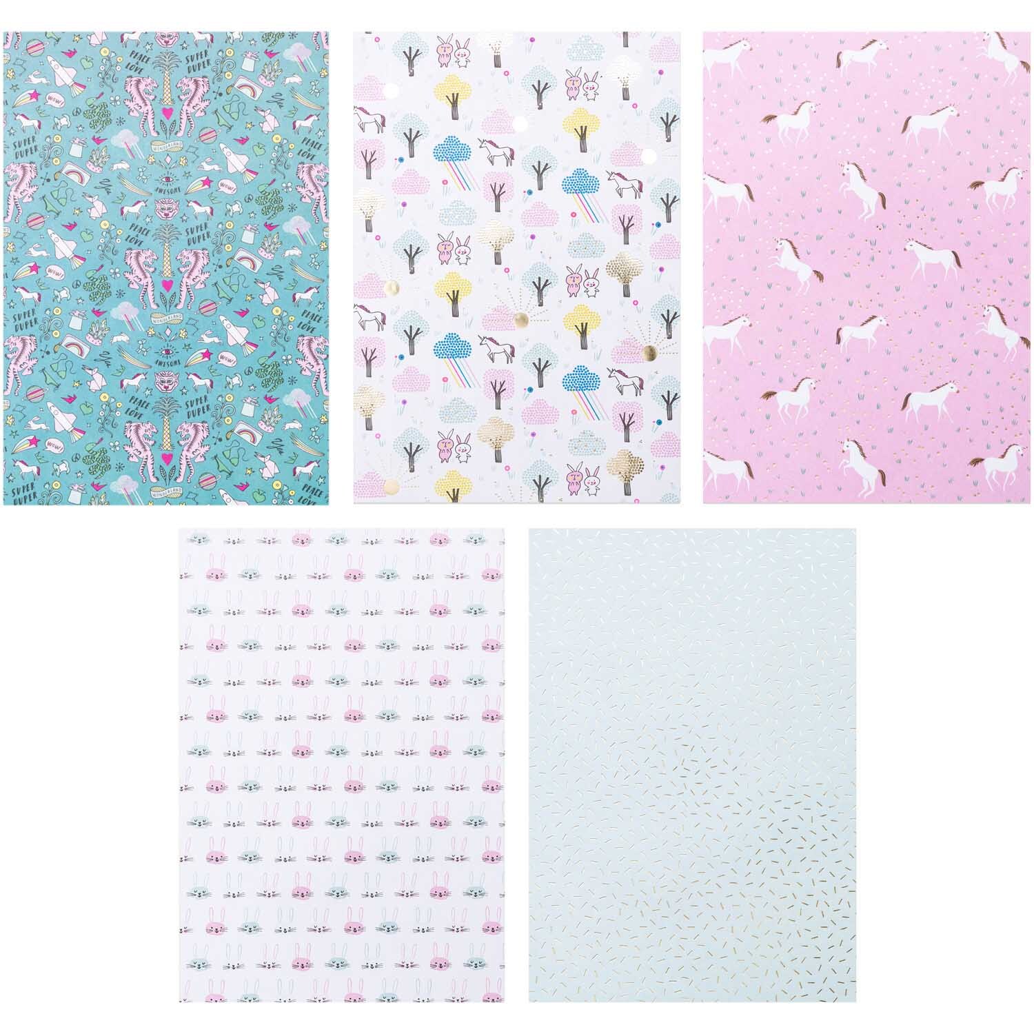 Paper Poetry Motivpapier Block Wonderland 30 Blatt von Rico Design Paper Poetry Motivpapier Block Wonderland 30 Blatt zeigt bunte Designs mit Einhörnern und Naturmotiven. Ideal für kreative Bastelprojekte.