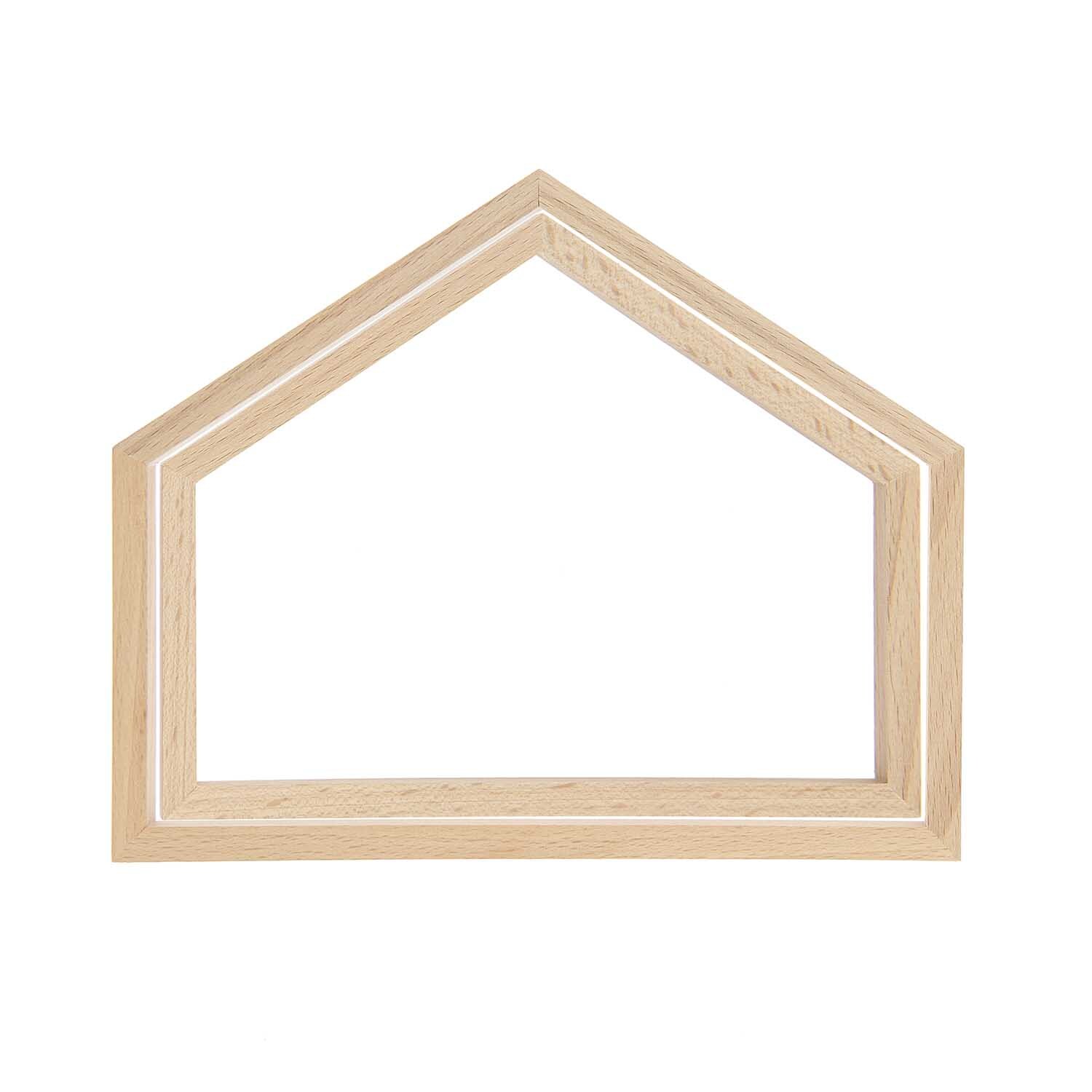 Cadre décoratif Maison format paysage Taille 20x16,5cm from Rico Design Dekorahmen Haus Querformat von Rico Design in Holzoptik, ideal für moderne Wohnraumdekoration.