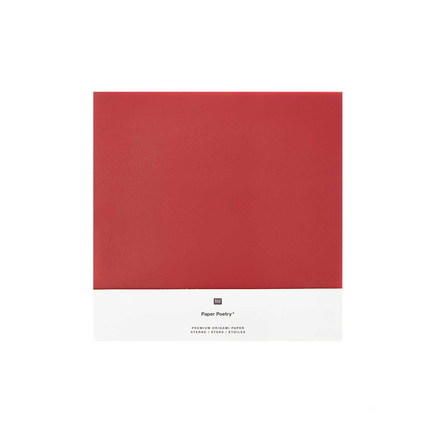 Paper Poetry Bascetta Origamipapier Rot 32 Blatt von Rico Design