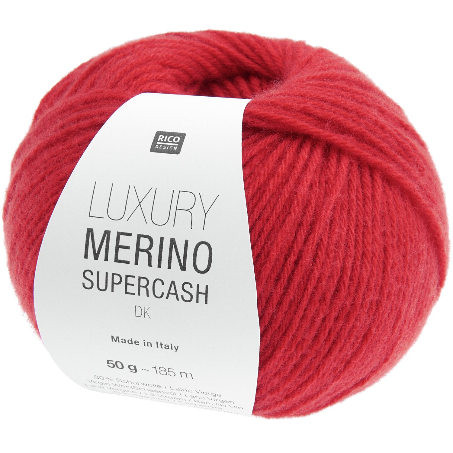 Luxury Merino Supercash dk 50g 160m Couleur Rouge from Rico Design Luxury Merino Supercash dk 50g 160m Couleur Rouge from Rico Design