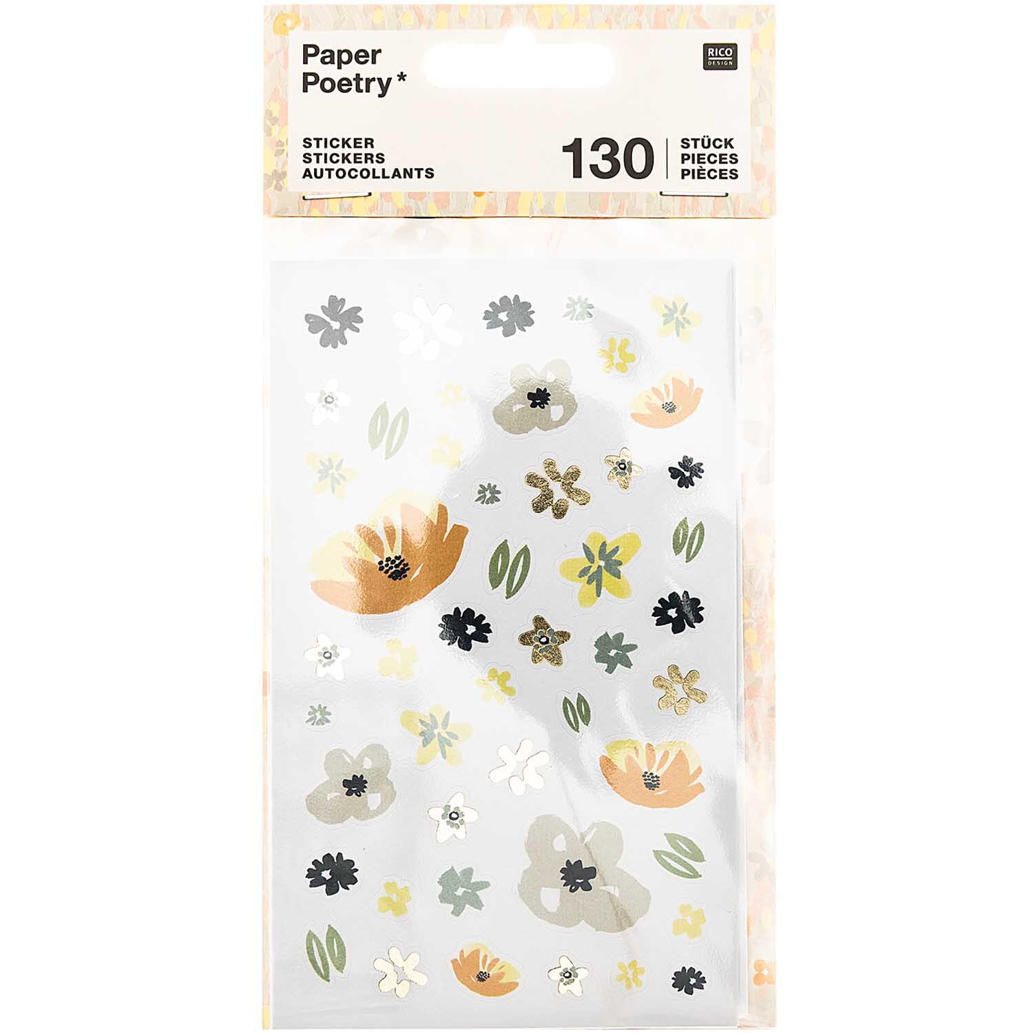 Paper Poetry Sticker Crafted Nature Blume blau 130 Stück von Rico Design Paper Poetry Sticker Crafted Nature zeigt florale Motive in sanften Tönen, 130 Stück von Rico Design.