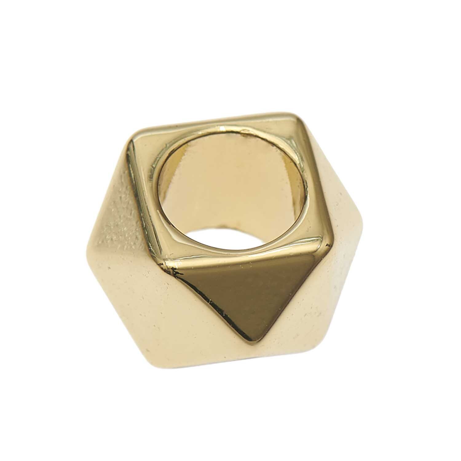 Itoshii - Ponii Beads Polygone in Gold, 11x7mm, 10 Stück. Sechseckige Perle von Rico Design.
