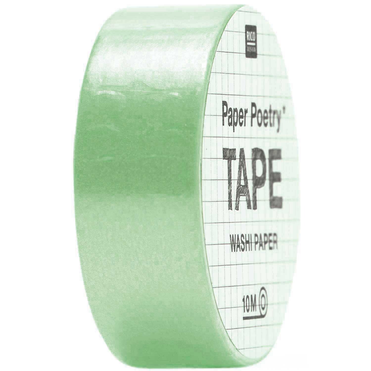 Paper Poetry Tape uni 15mm 10m Farbe Mint von Rico Design Paper Poetry Tape uni 15mm 10m in Mint von Rico Design, ideal für kreative Bastelprojekte.