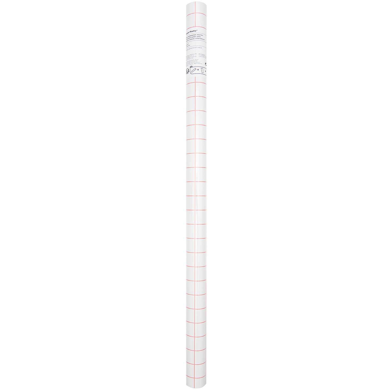 Paper Poetry Geschenkpapier Raster neon rot 200x70cm 80g/m² von Rico Design