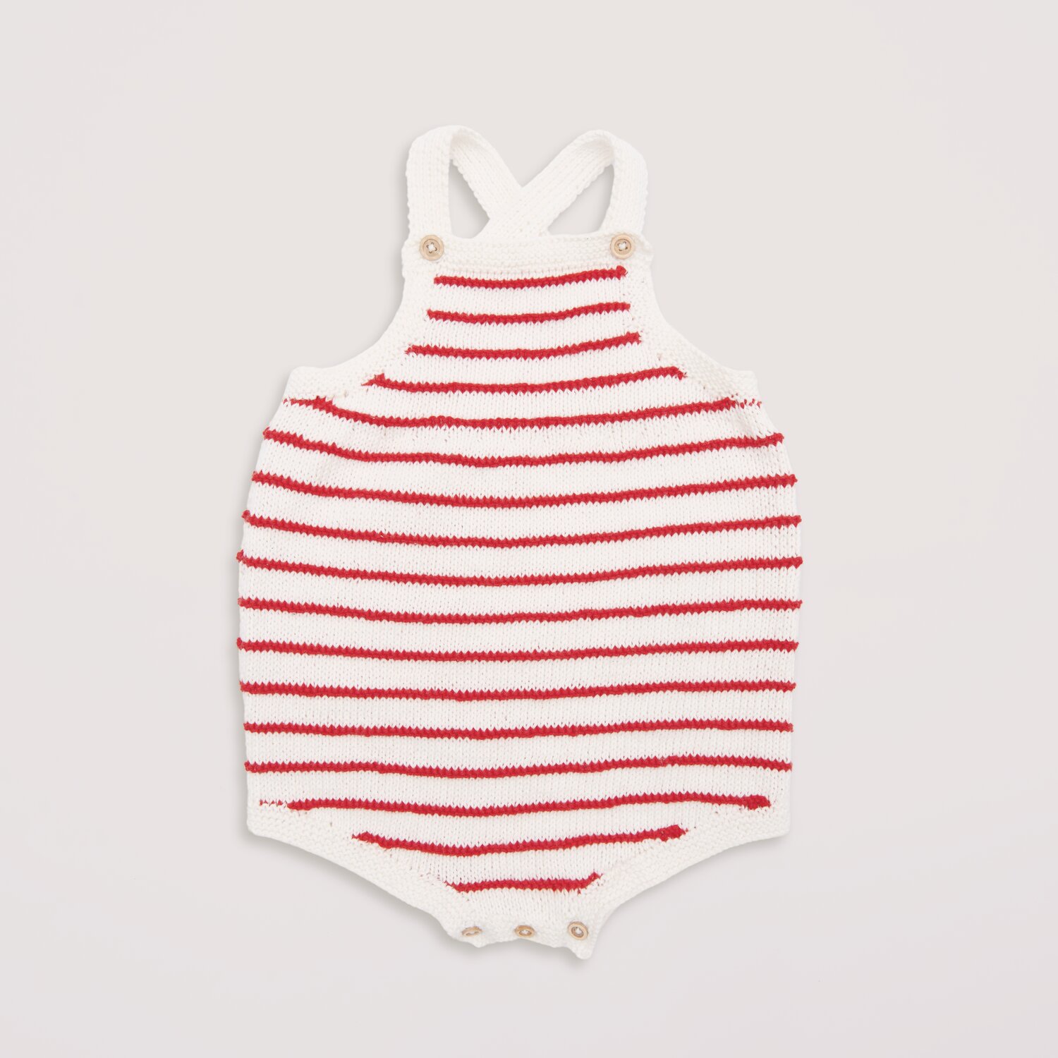 Baby Organic Cotton 50g 150m Farbe Himbeere von Rico Design Strickset Strampler Modell 12 aus Baby Nr. 39 gestreift in Himbeere und Weiß, aus Baby Organic Cotton. Ideal für sommerliche Tage.