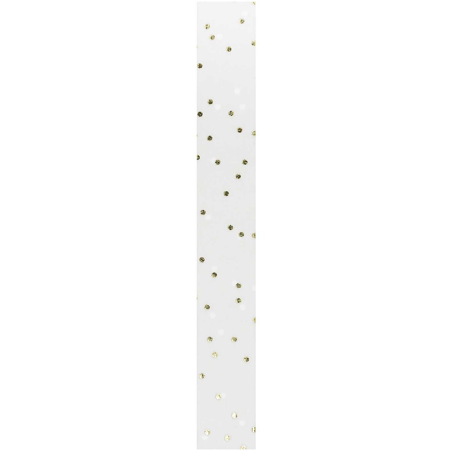 Paper Poetry Tape Punkte grau-gold 1,5cm 10m von Rico Design Paper Poetry Tape Punkte grau-gold 1,5cm 10m mit goldenen Punkten auf grauem Hintergrund, ideal für kreative Projekte.