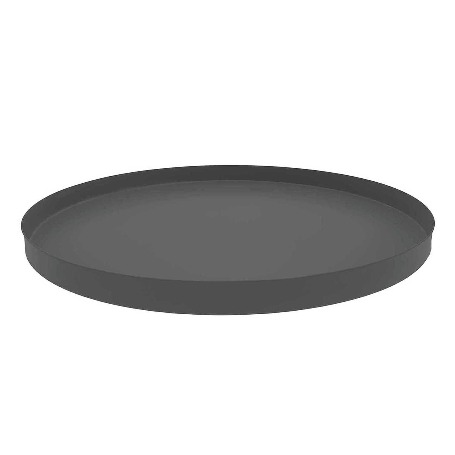 Metalltablett schwarz von Rico Design, rundes Tablett aus Metall, ideal für stilvolle Dekorationen.