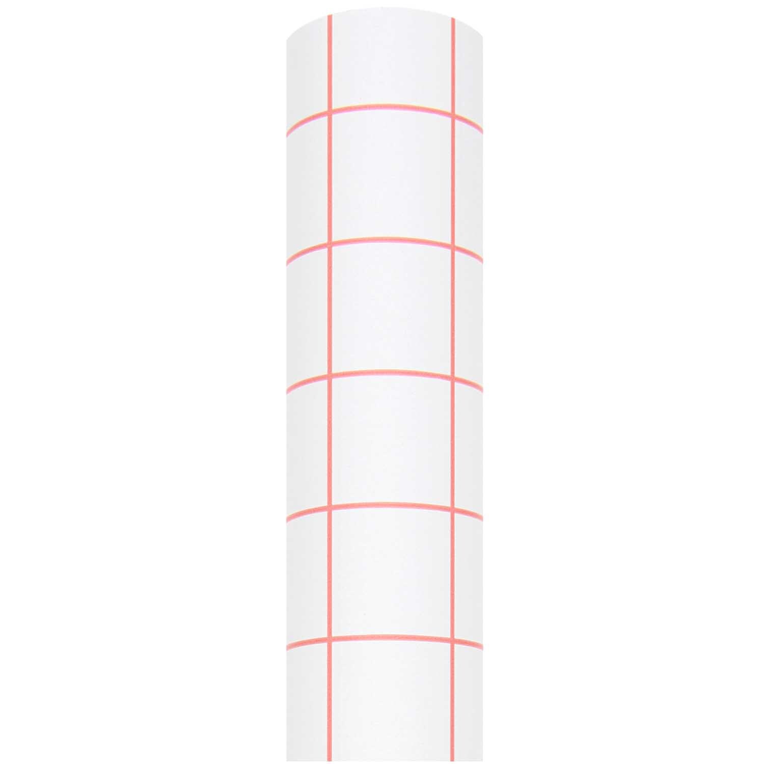 Paper Poetry Geschenkpapier mit neonrotem Rastermuster von Rico Design, 200x70cm, 80g/m².