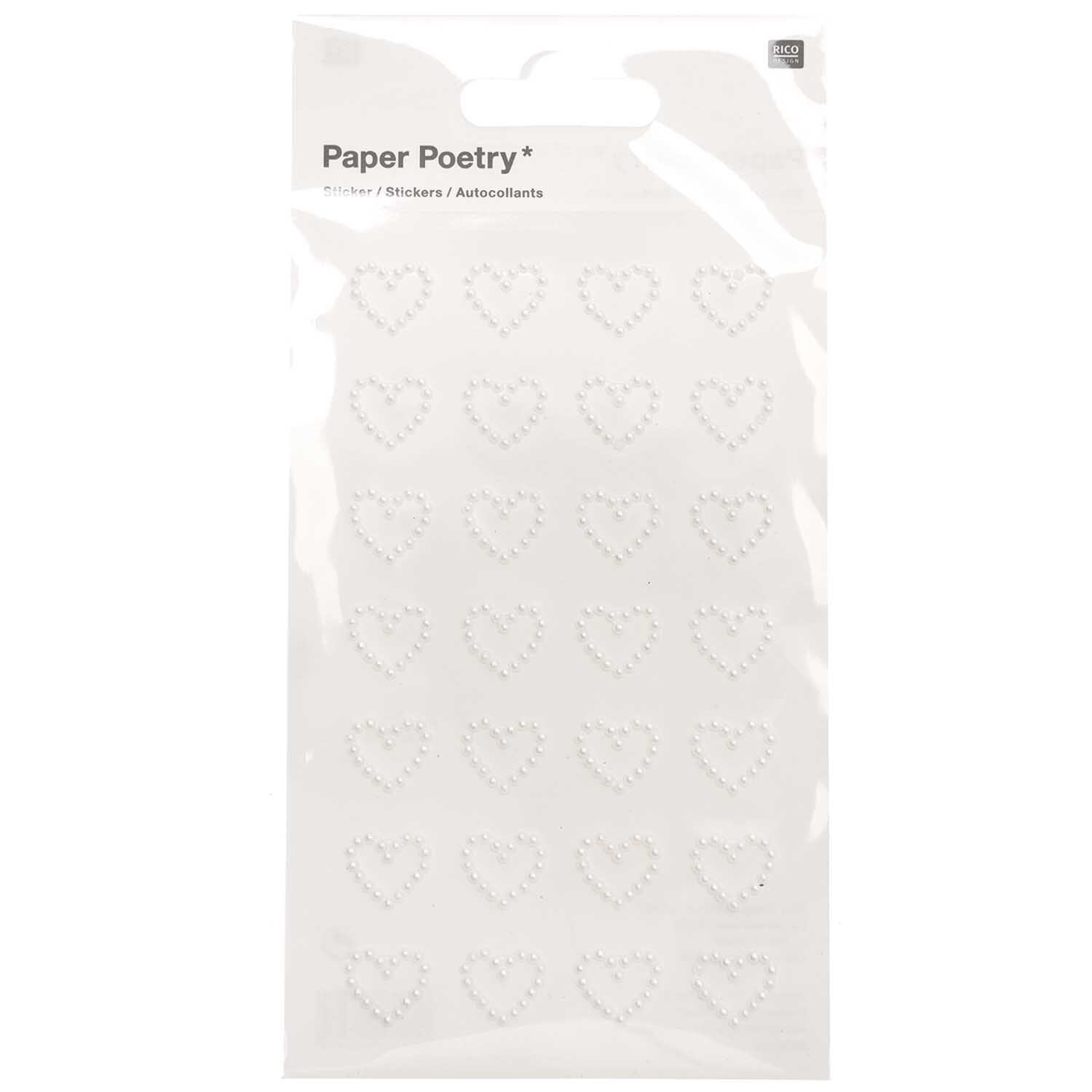 Paper Poetry Perlensticker Herzen S von Rico Design