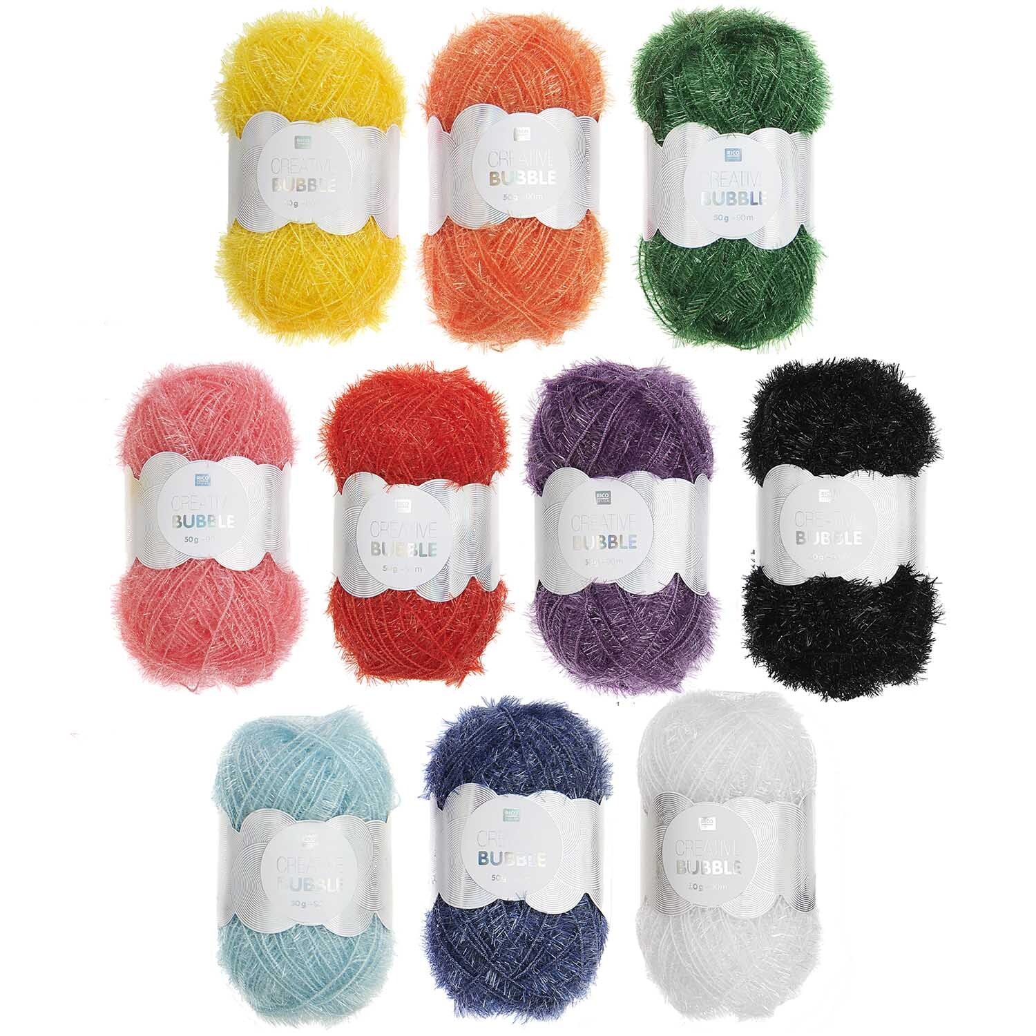 Creative Bubble Set Rainbow Colours 10x50g von Rico Design