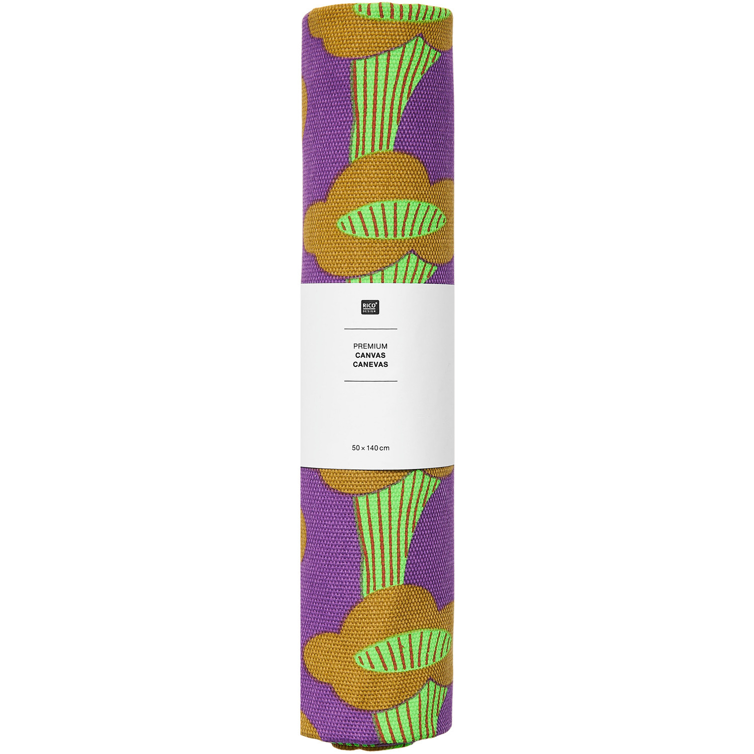 Stoffabschnitt Canvas Pfifferlinge Neon Violett 50x140cm von Rico Design