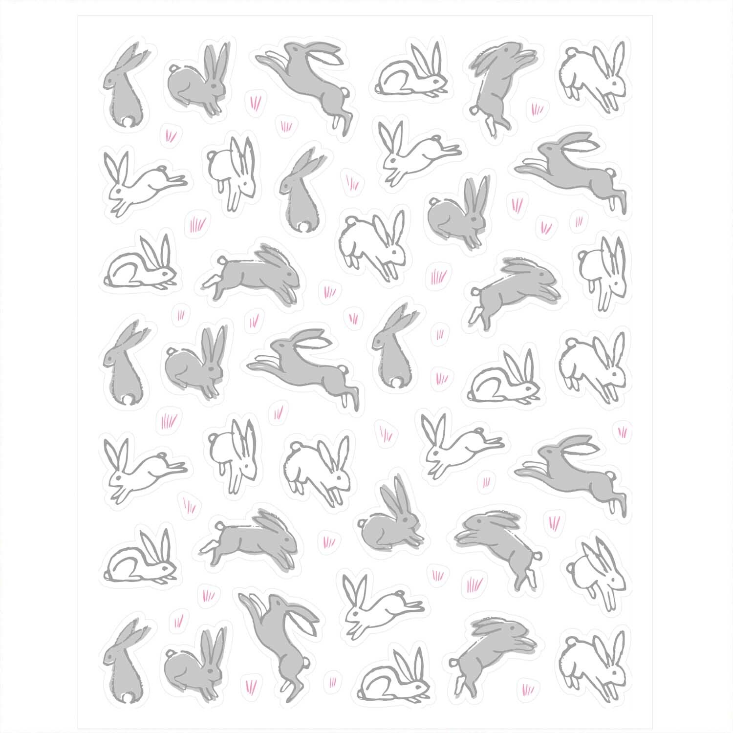 Paper Poetry stickers bunnies 6 sheets from Rico Design