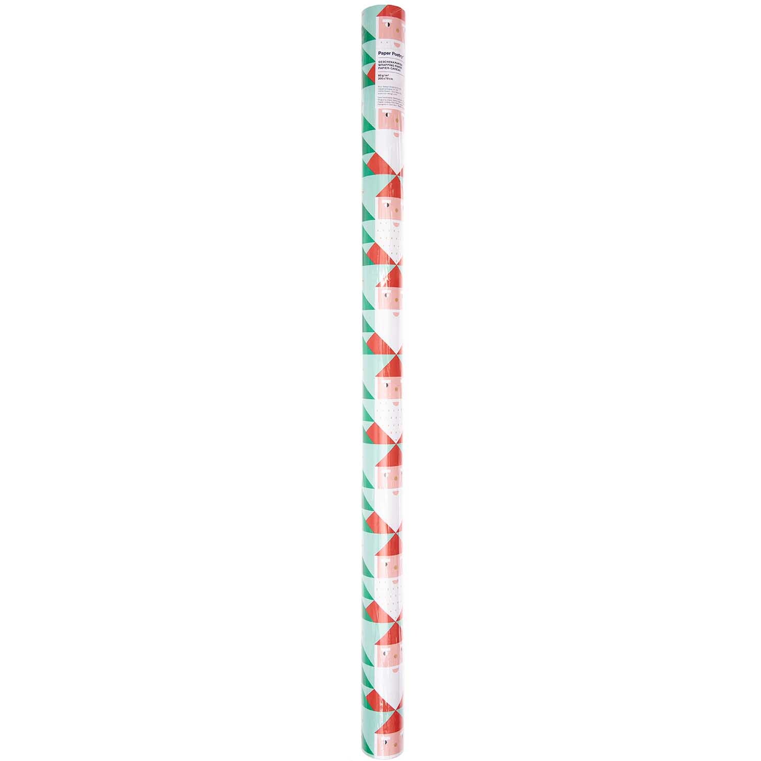 Paper Poetry Geschenkpapier Weihnachtsmann & Tannen 70cm 2m 80g/m² von Rico Design