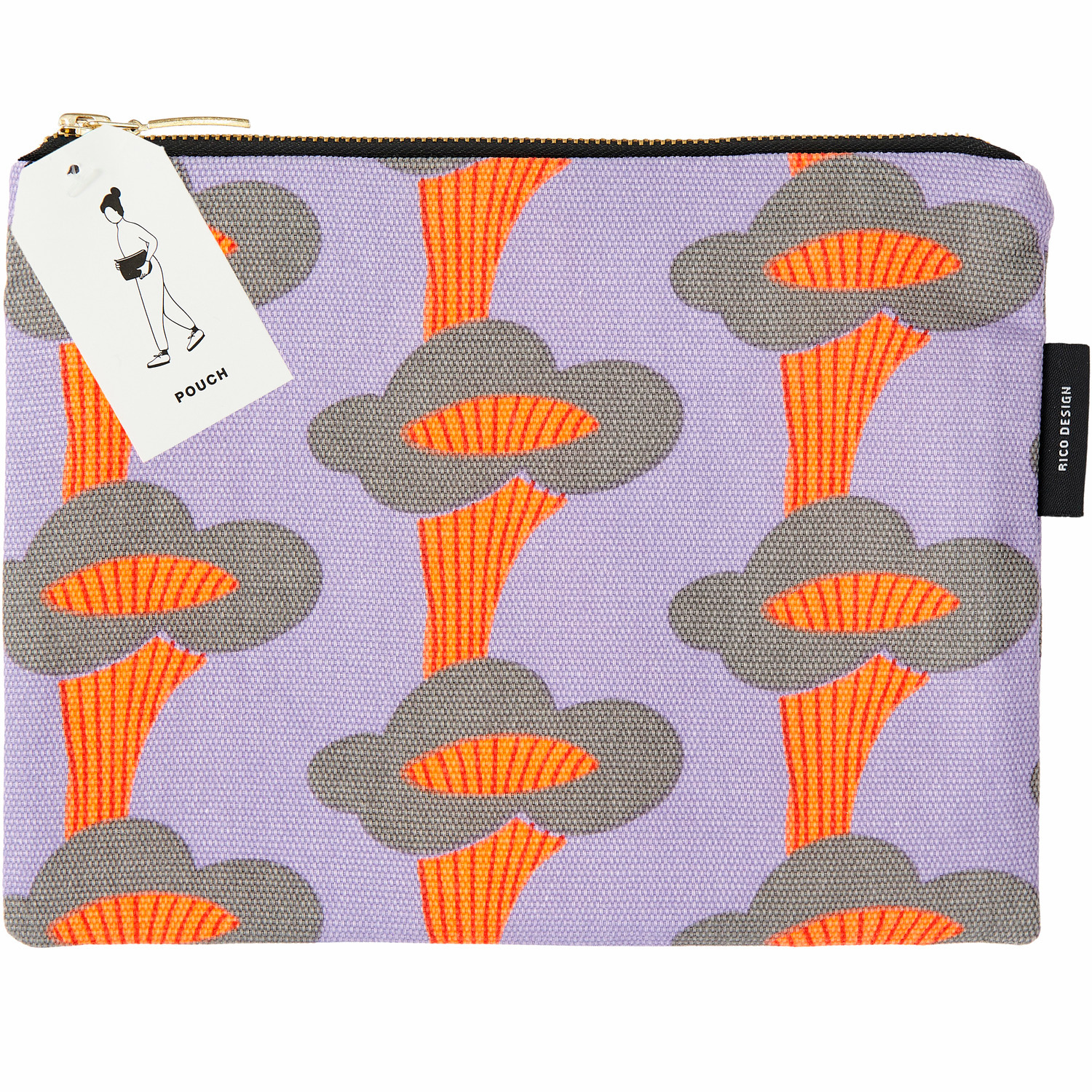 Canvas-Pouches Pfifferlinge Neon Flieder 17x23cm von Rico Design