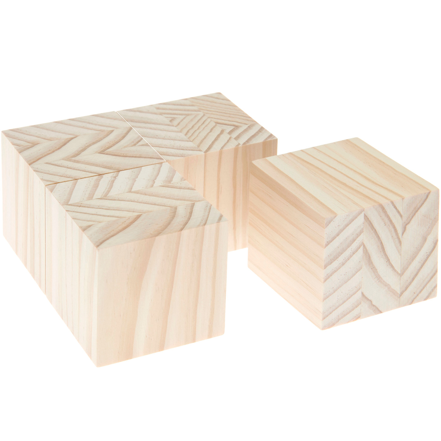 Holzwürfel 6x6x6cm 4 Stück von Rico Design Holzwürfel von Rico Design, 6x6x6cm, 4 Stück. Naturbelassene Würfel mit sichtbarer Holzmaserung. Ideal für kreative Projekte.