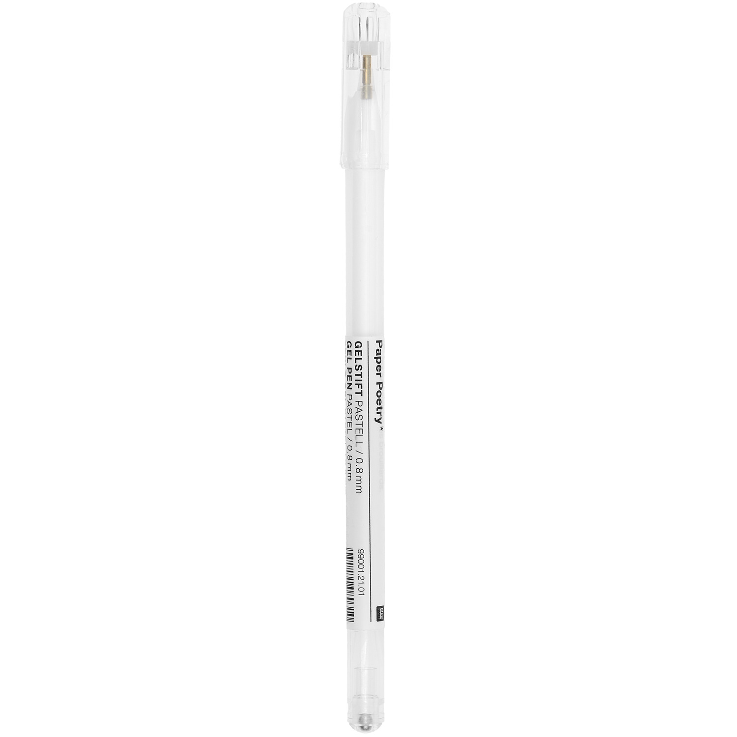 Gelstift Pastell 0,8mm in Weiß von Rico Design, ideal für kreative Projekte und feine Linien.
