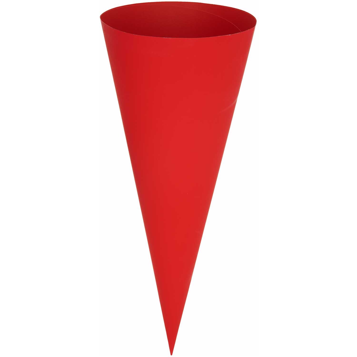 Paper Poetry Schultüte Rohling 70cm Farbe Rot von Rico Design Paper Poetry Schultüte Rohling, 70cm, von Rico Design. Roter Kegel für kreative Bastelprojekte.