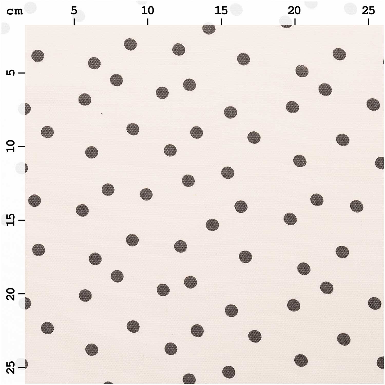 Druckstoff Canvas Punkte creme-grau 140cm von Rico Design