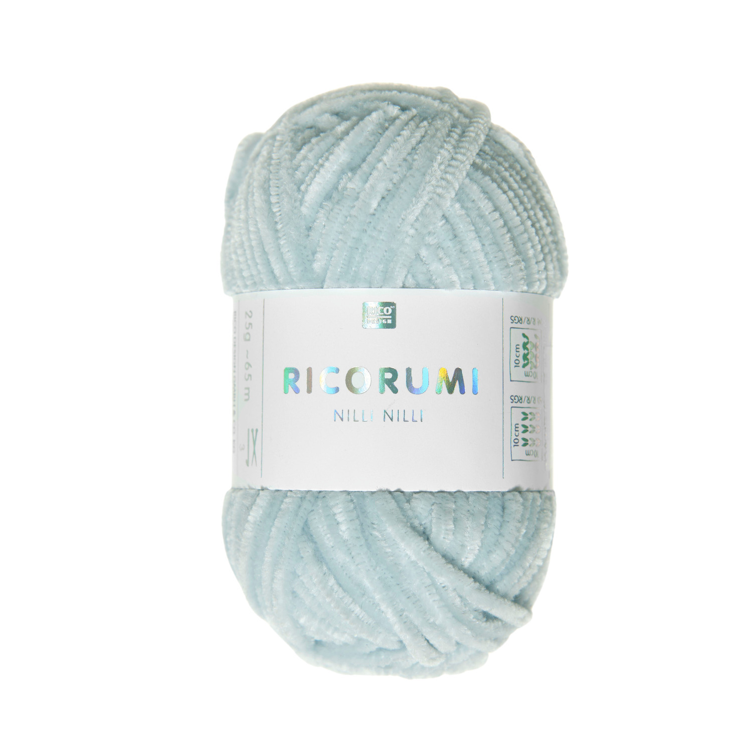 Ricorumi Nilli Nilli 25g Couleur Bleu clair from Rico Design Ricorumi Nilli Nilli: Ein hellblaues Garnknäuel von Rico Design, ideal für kreative Häkelprojekte.