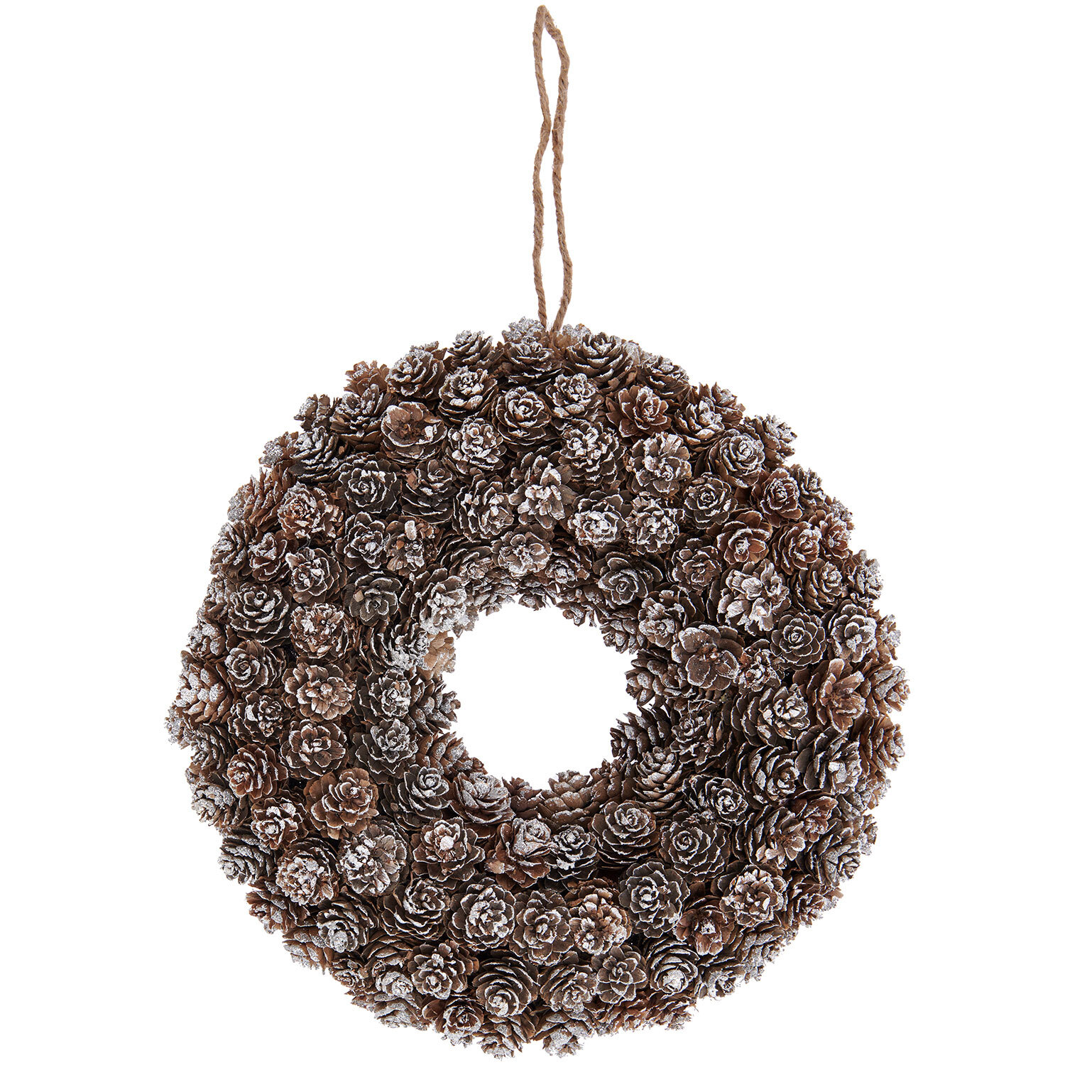 Kranz mit kleinen Zapfen 30cm von Rico Design, dekorativer brauner Kranz mit natürlichen Zapfen, ideal für herbstliche Dekorationen.
