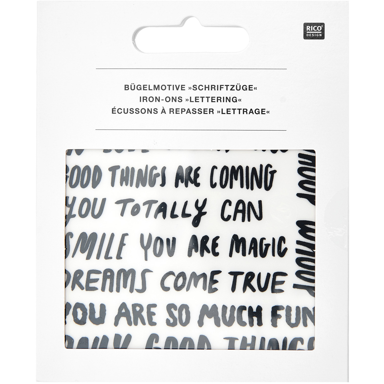 itoshii - Ponii Beads Bügelmotiv Schriftzüge 8 Designs von Rico Design