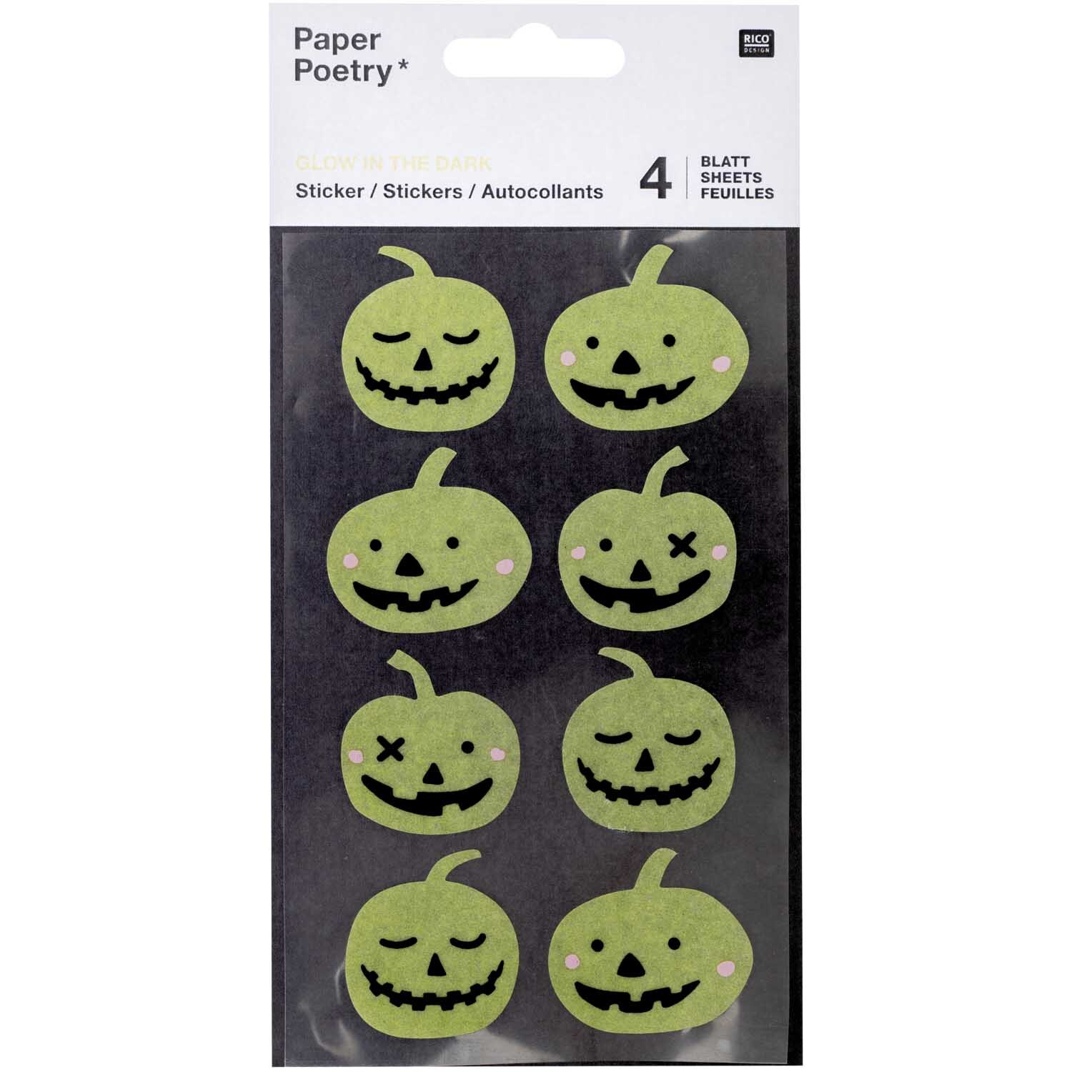 Paper Poetry Washi-Sticker Kürbisse von Rico Design