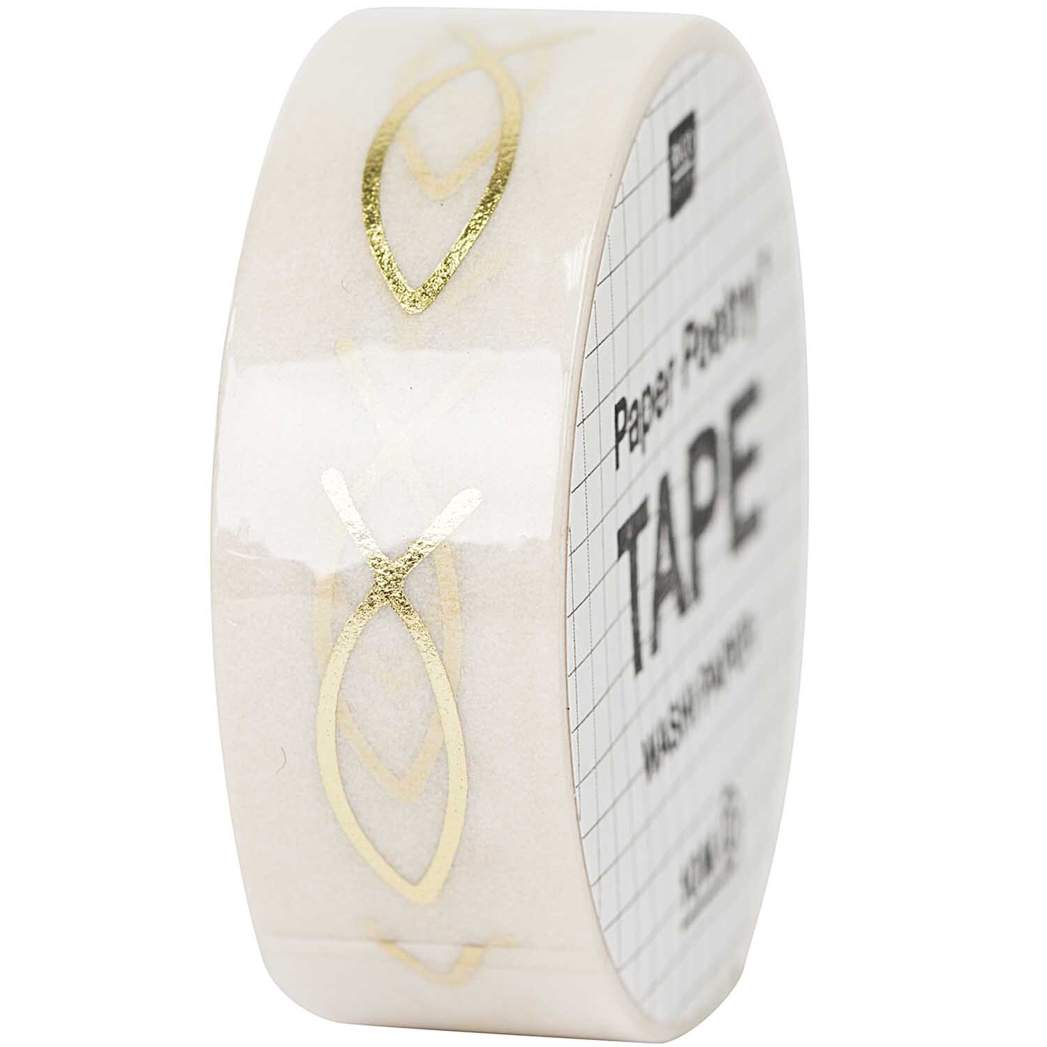 Paper Poetry Tape Fische gold 1,5cm 10m von Rico Design