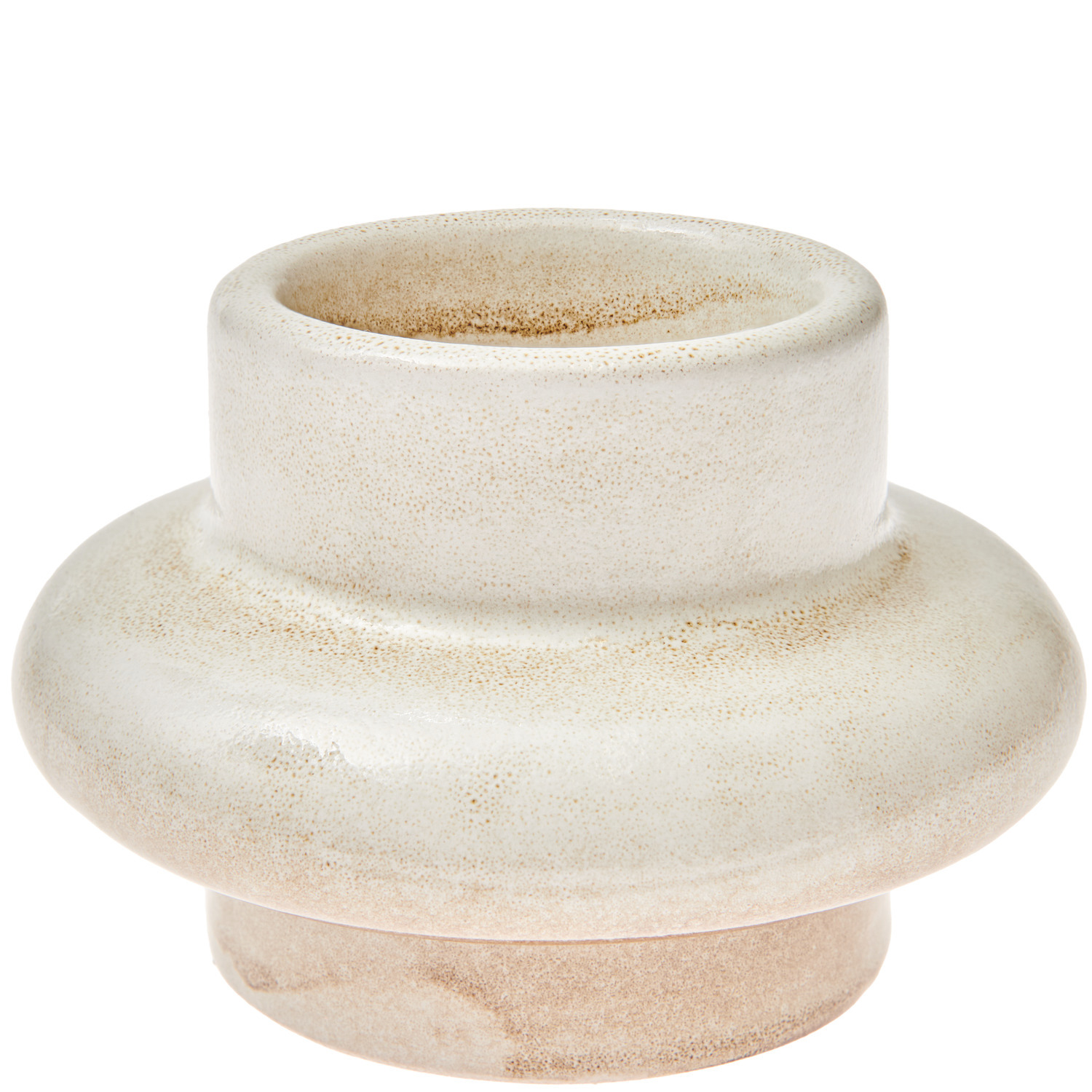 Porzellan Kerzenhalter Beige, Ø10,3x6,7cm, elegantes Design, ideal für stilvolle Dekoration.