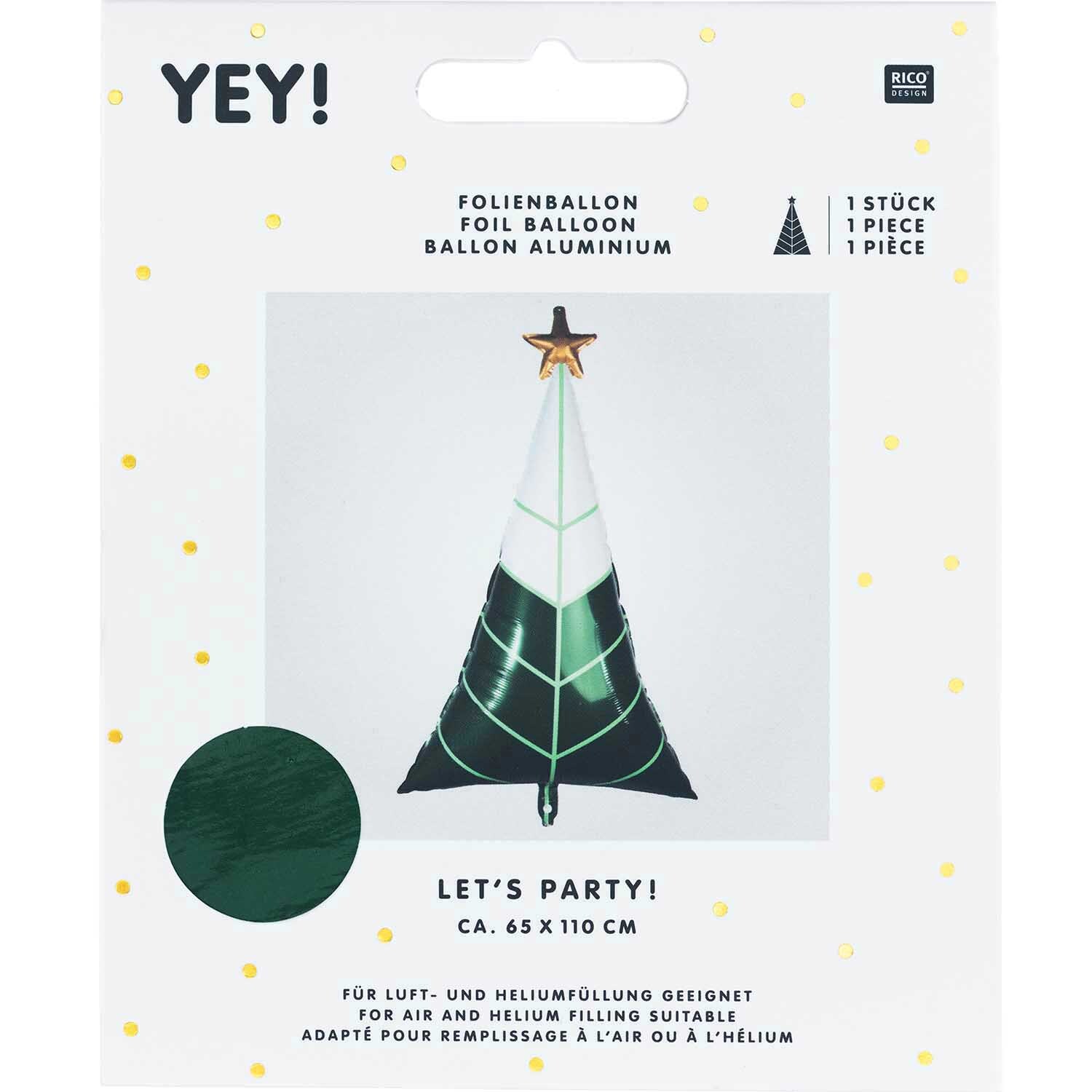 Folienballon Tannenbaum 65x110cm von Rico Design