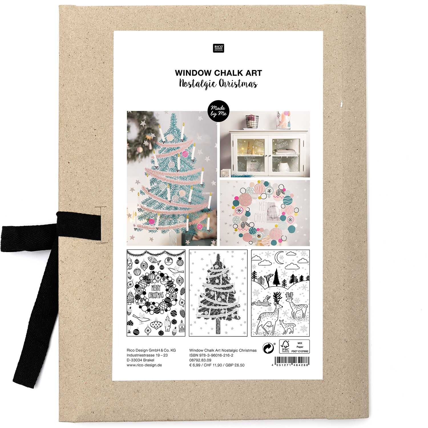 Vorlagenmappe Nostalgic Christmas Fenster- und Glasmalerei mit Kreidestiften von Rico Design