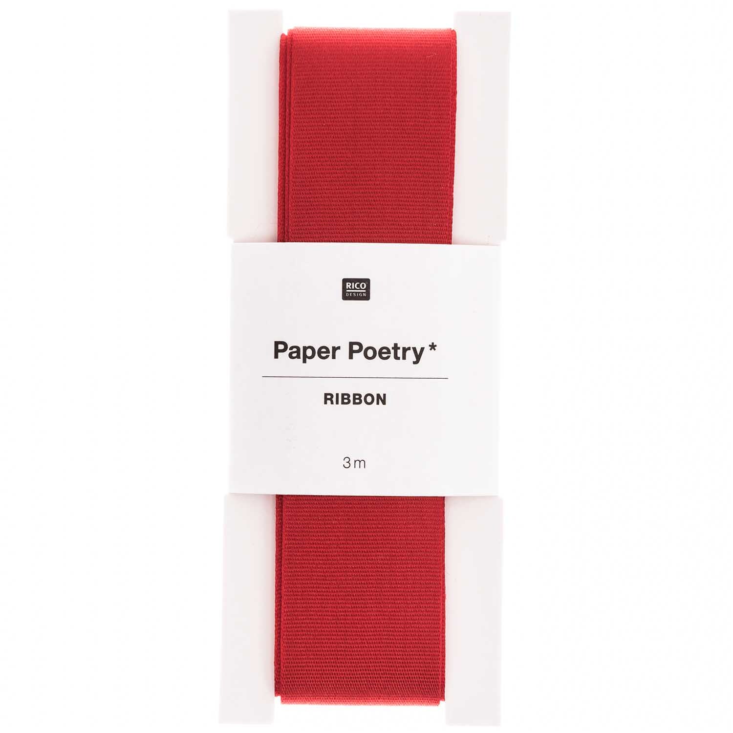 Paper Poetry Taftband rot 25mm 3m von Rico Design