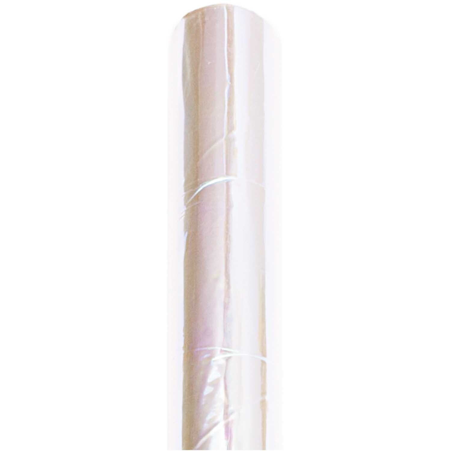 Geschenkfolie transparent irisierend 0,7x2m von Rico Design Geschenkfolie transparent irisierend von Rico Design, aufgerollt, ideal für kreative Verpackungen.