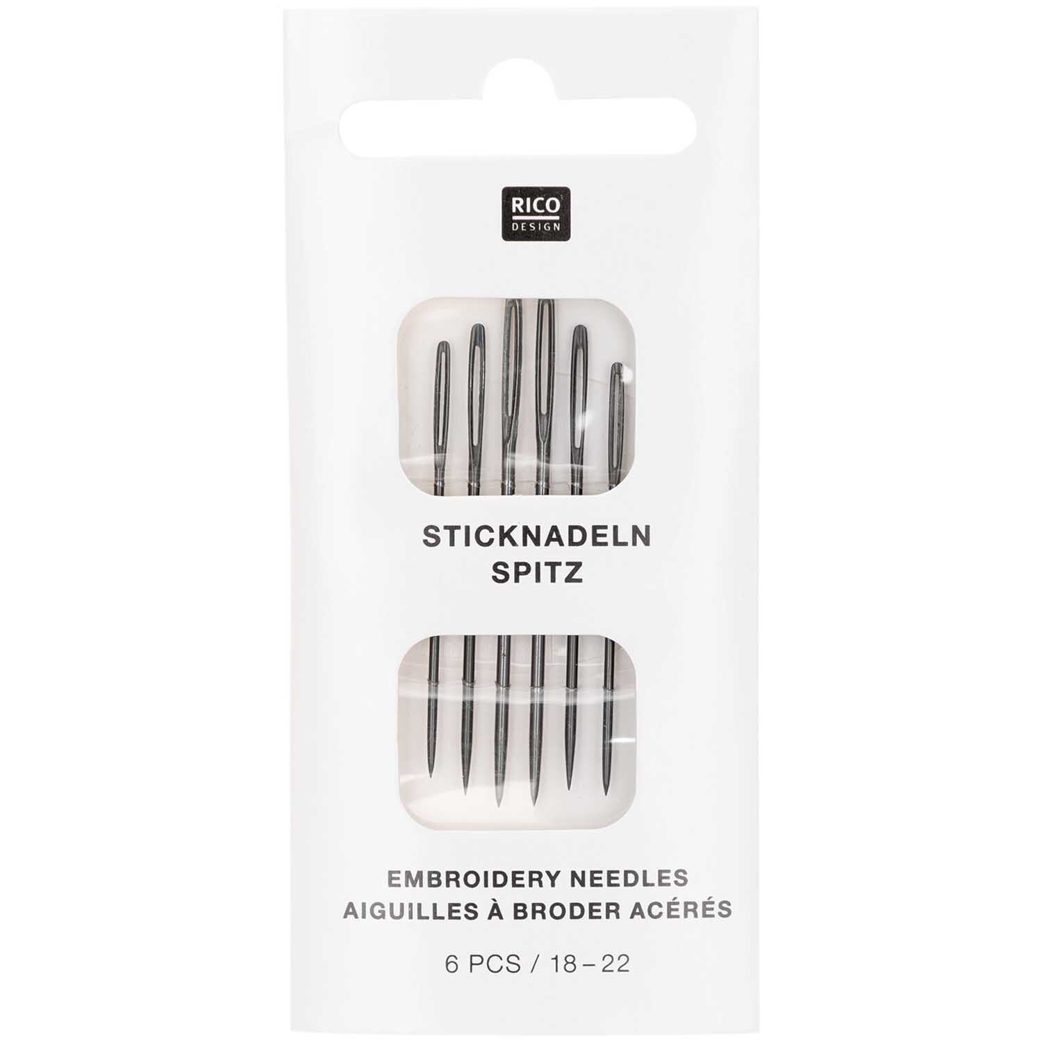 Sticknadeln spitz 18-22 6 Stück von Rico Design