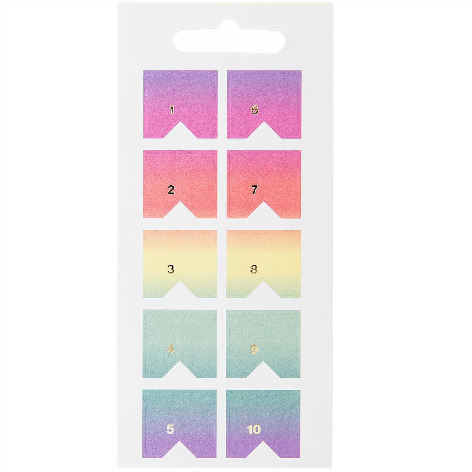 Paper Poetry Stickerbuch Register pastell 10 Blatt von Rico Design