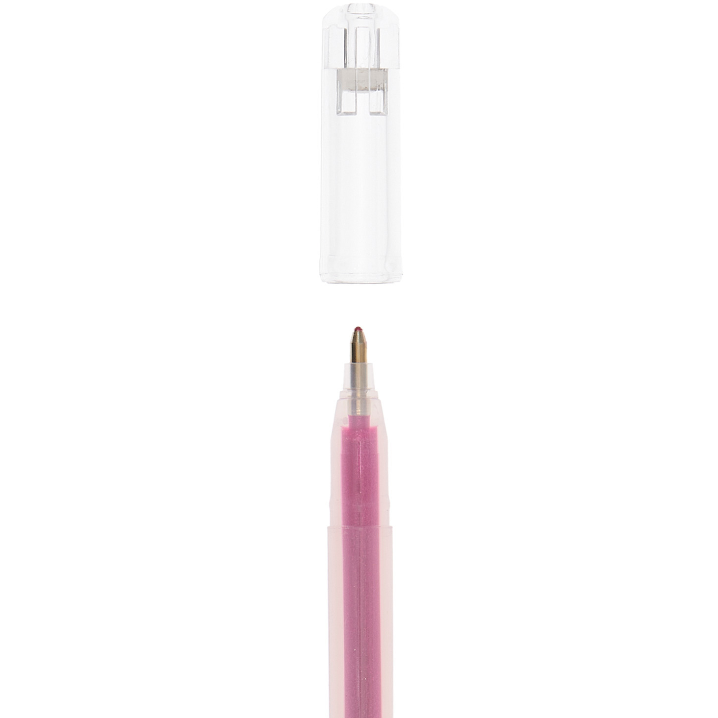 Gel pen Glitter 1mm colour Pink from Rico Design Gelstift Glitter 1mm in Pink von Rico Design, mit abnehmbarer Kappe, ideal für kreative Projekte.