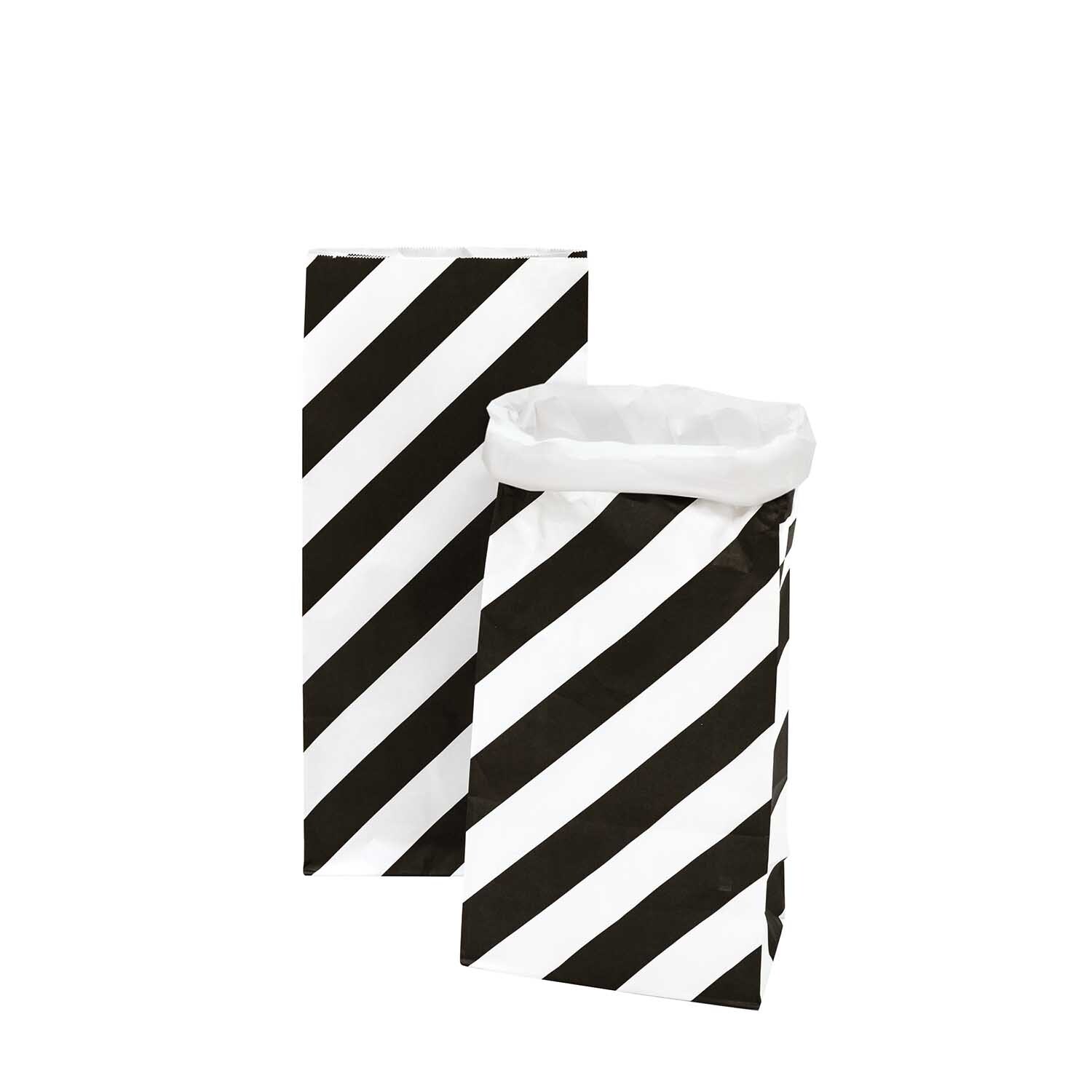 Paper Poetry Maxi-Blockbodenbeutel M Streifen 51x23x13,5cm 2 Stück Farbe Schwarz-Weiß von Rico Design Paper Poetry Maxi-Blockbodenbeutel M Streifen, 51x23x13,5cm, 2 Stück, schwarz-weiß gestreift. Ideal für Geschenke und Aufbewahrung.