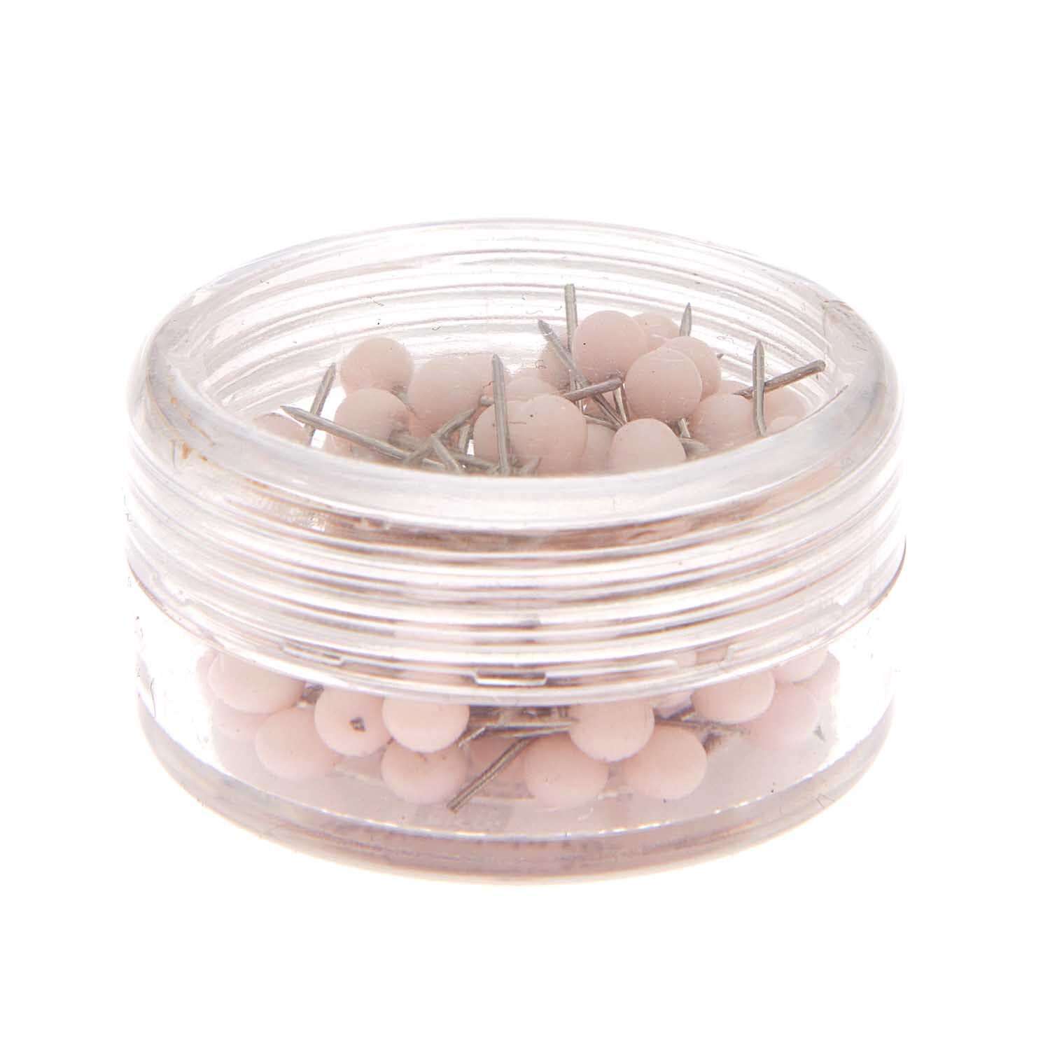 Stecknadeln 16mm 100 Stück in einem transparenten Behälter, ideal für Näharbeiten, von Rico Design.