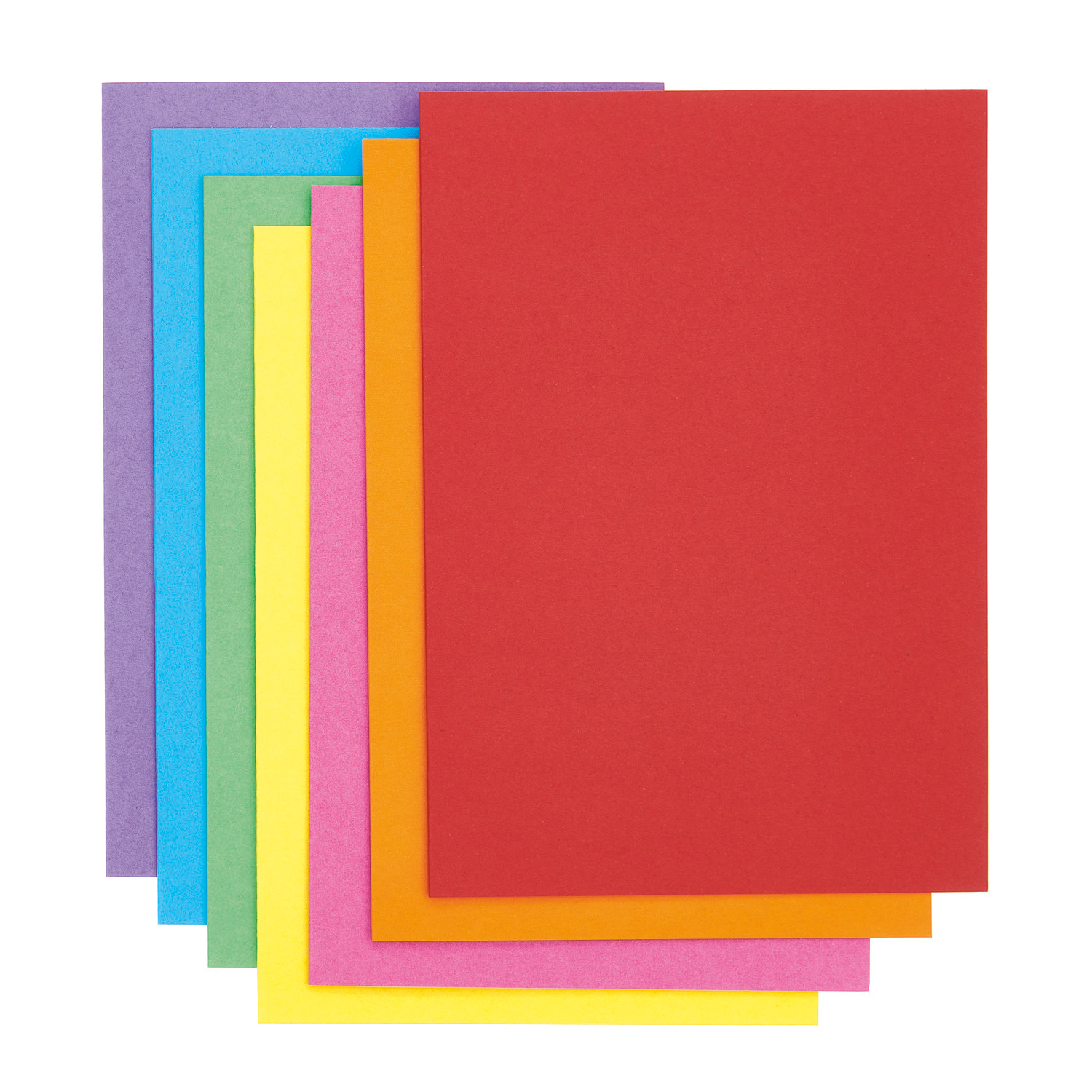 Paper Poetry Kartenset Rainbow classic A7/C7, 28-teilig, bunte Karten in Rot, Blau, Gelb.