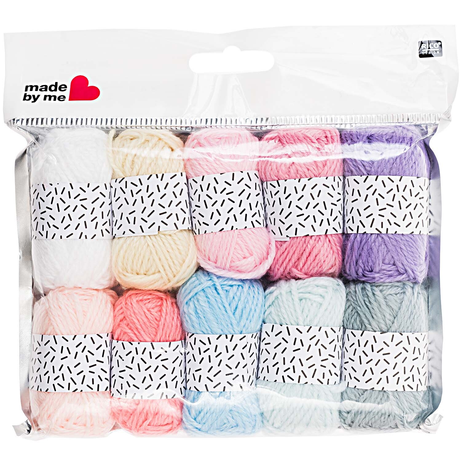 Minis vintage Polyacryl: Bunte Garnpackung von Rico Design, 10x10g, ideal für kreative Projekte.