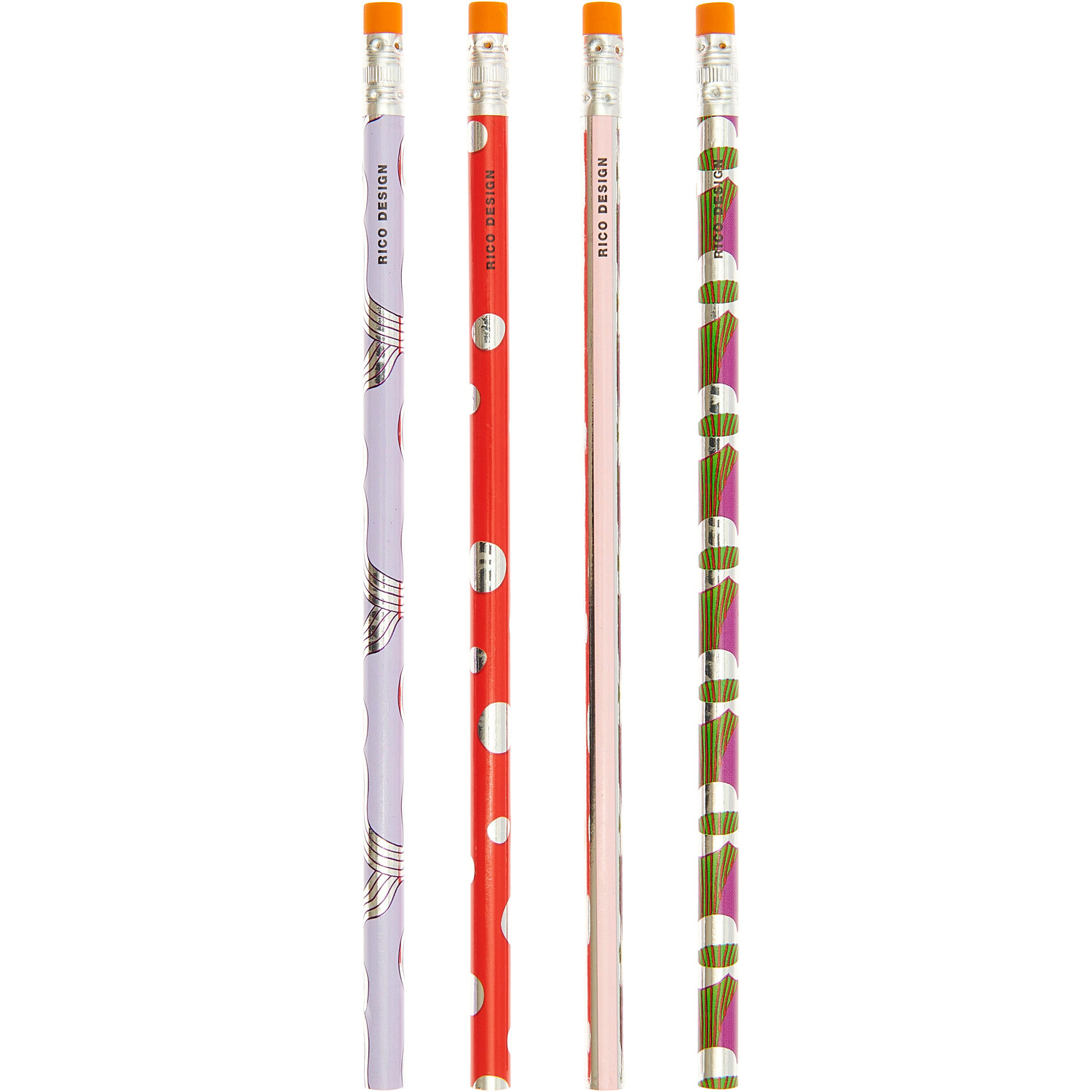 Paper Poetry Bleistift-Set Shrooom Big Shroomies mit vier bunten Bleistiften von Rico Design.