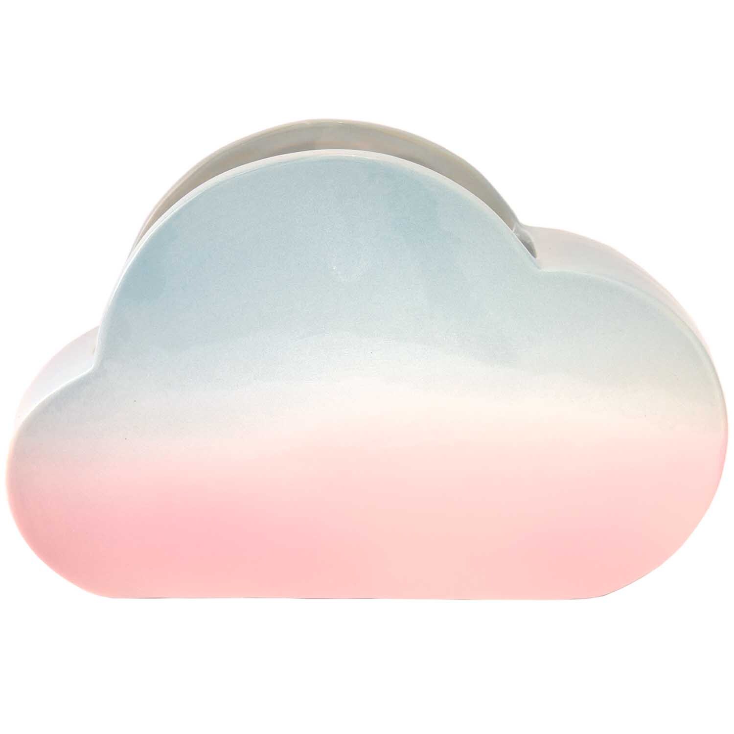 Keramik Vase Wolke 25x6x16cm Farbe Blau-Rosa von Rico Design Keramik Vase Wolke in Blau-Rosa von Rico Design, geformt wie eine Wolke, ideal für moderne Dekoration.