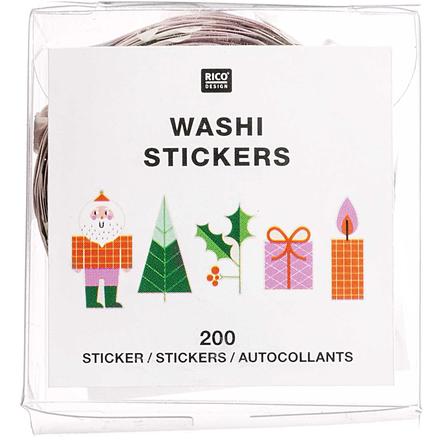 Paper Poetry Washisticker Weihnachtsmotive 200 Stück von Rico Design